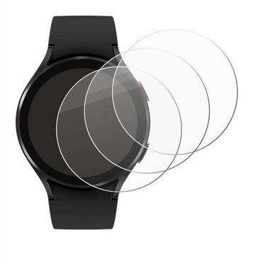 Savvies Panzerglas für Samsung Galaxy Watch 4 (44mm), Displayschutzglas, 3 Stück, Schutzglas Echtglas 9H Härte klar Anti-Fingerprint