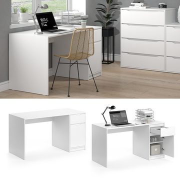 Vicco Schreibtisch Bürotisch Computertisch 140x65cm RUBEN Weiß