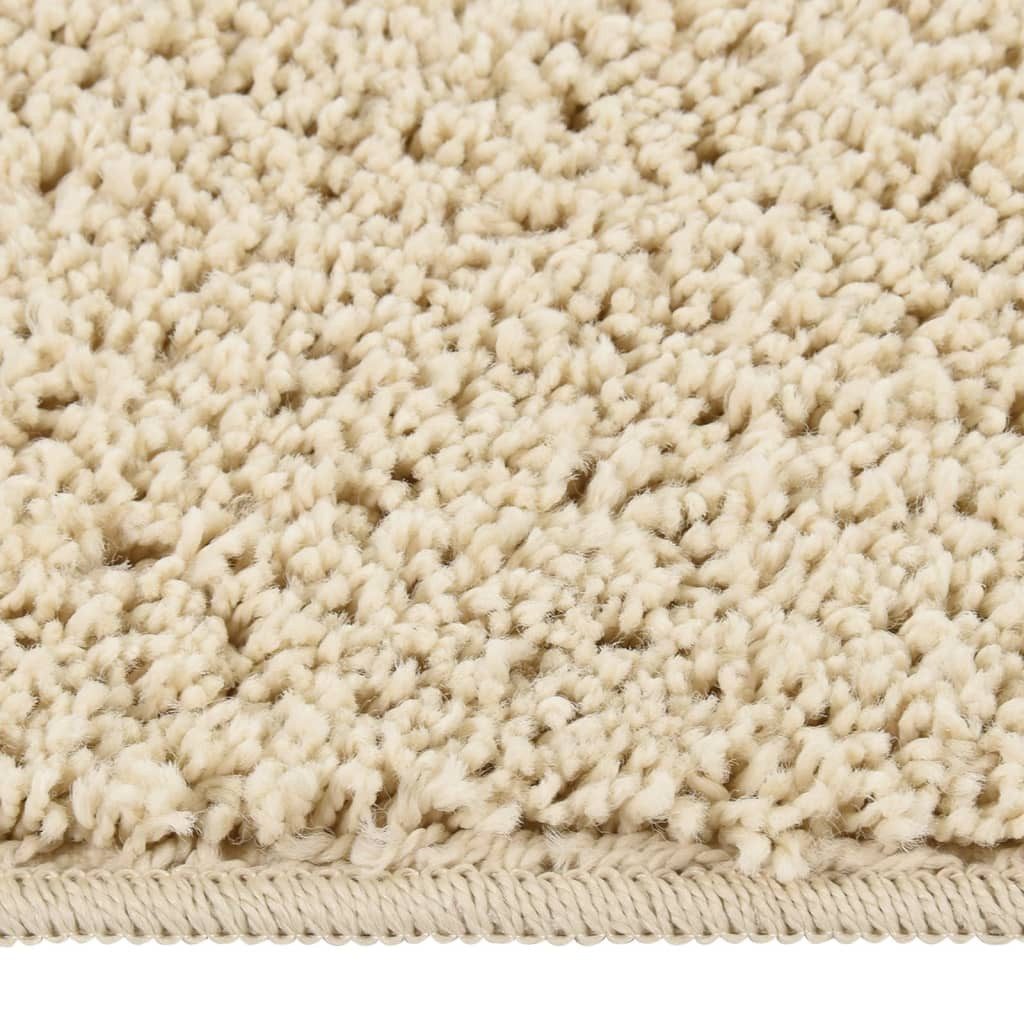 vidaXL Teppich Shaggy-Teppich Creme 140x200 cm günstig online kaufen