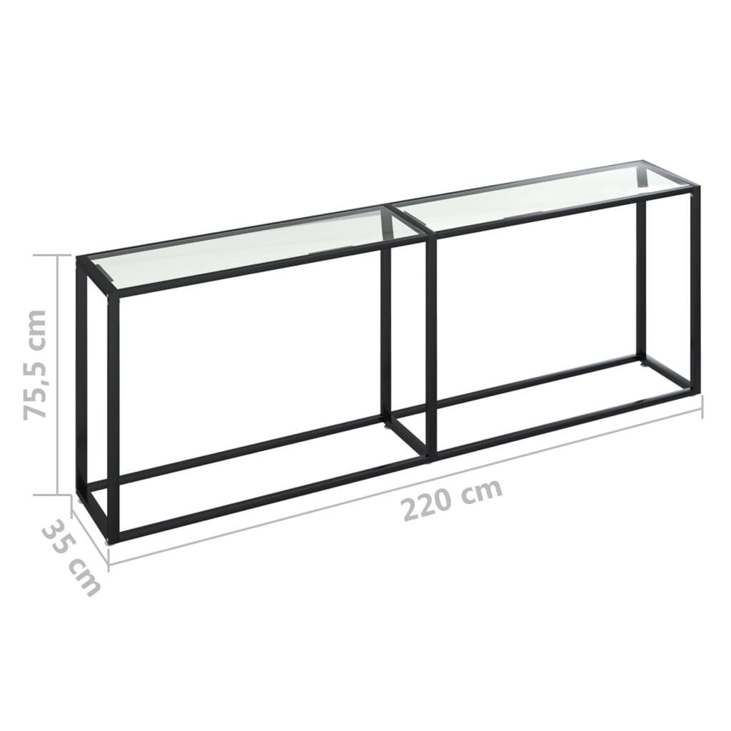 furnicato Beistelltisch Konsolentisch 220x35x75,5 cm Hartglas (1-St) Transparent