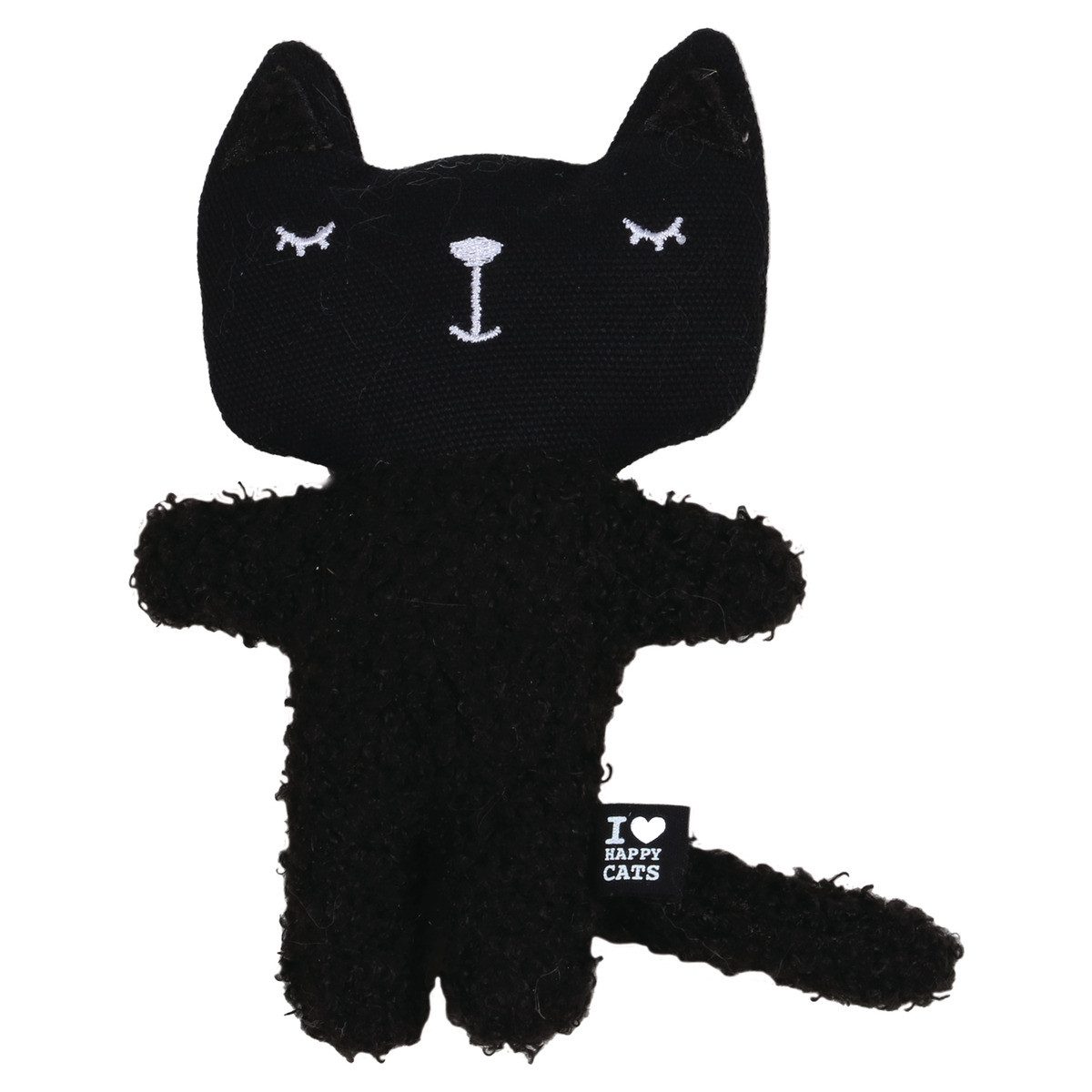 D&D Tierkuscheltier Katzenspielzeug I Love Happy Cats "Zeno" befüllbar schwarz