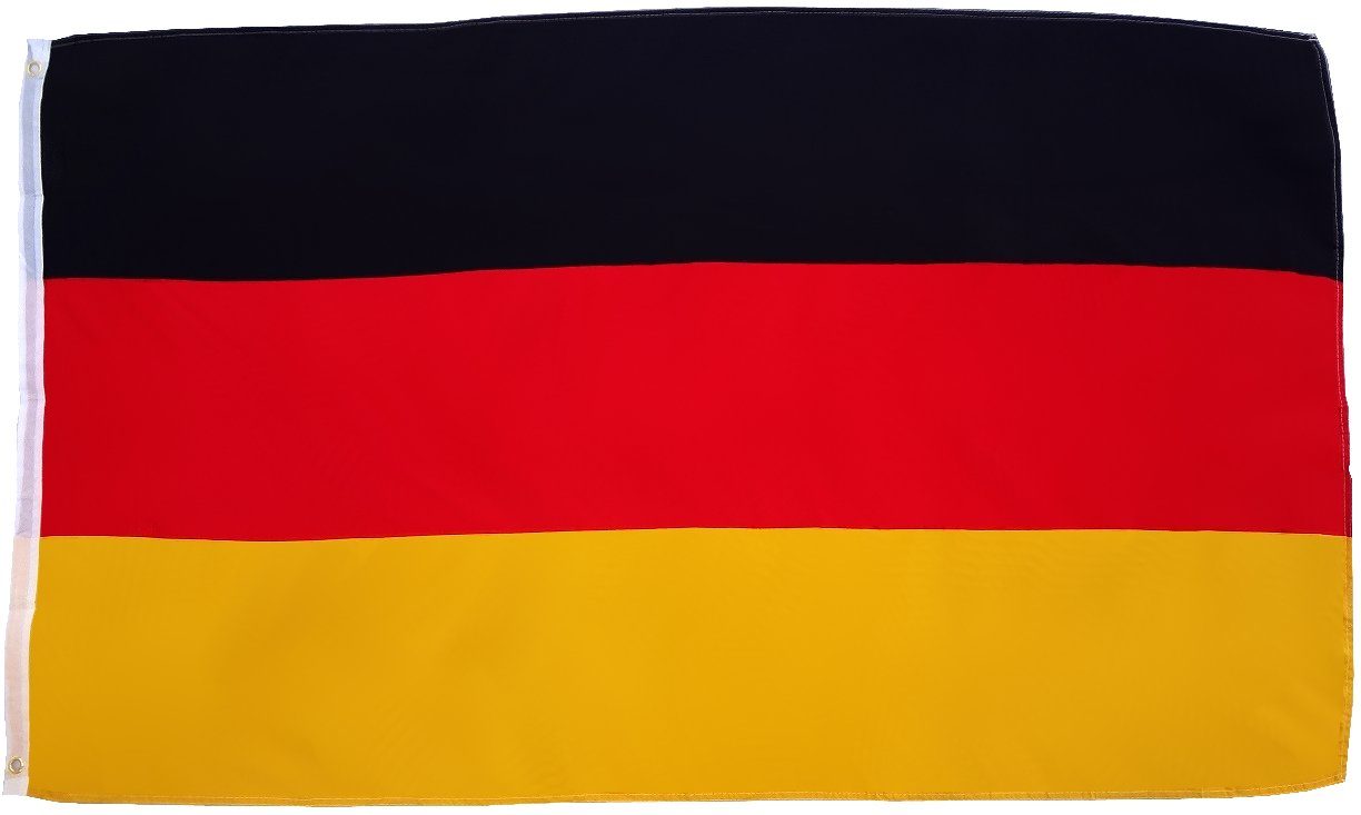 trends4cents Fahne Flagge Deutschland Top Qualität 90 x 150 cm, extra starke Messing-Ösen, extrem reißfest, Stoffgewicht ca. 100 g/m², sehr robust