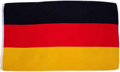 trends4cents Fahne Flagge Deutschland Top Qualität 90 x 150 cm, extra starke Messing-Ösen, extrem reißfest, Stoffgewicht ca. 100 g/m², sehr robust