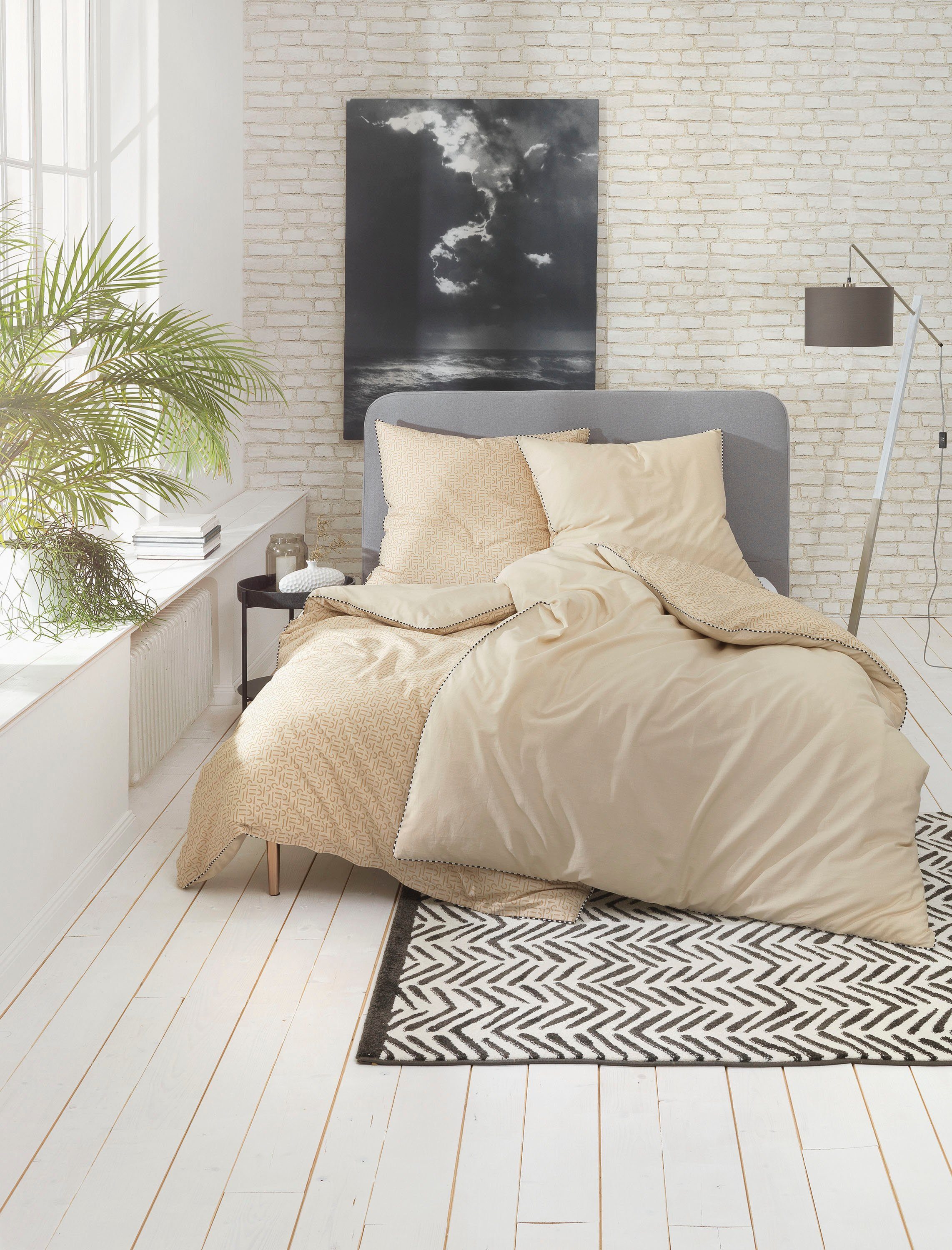 Esprit Wendebettwäsche Scatter in Gr. 135x200, 155x220 oder 200x200 cm, Renforcé, 2 teilig, Bettwäsche aus Baumwolle, Bettwäsche mit Reißverschluss