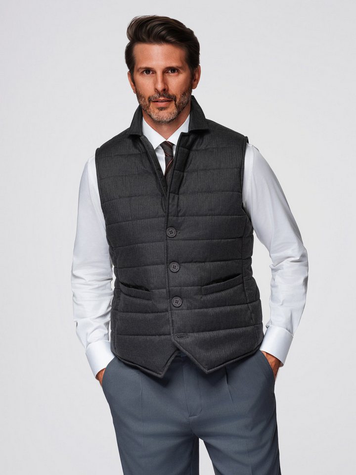 OMBRE Steppweste Quintessence Damen-Steppweste mit Slim Fit Taillenregulierung hinten mittels Gürtel und Knöpfen
