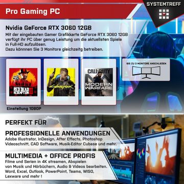 SYSTEMTREFF Basic Gaming-PC-Komplettsystem (24", Intel Core i7 14700F, GeForce RTX 3060, 16 GB RAM, 1000 GB SSD, Windows 11, WLAN)