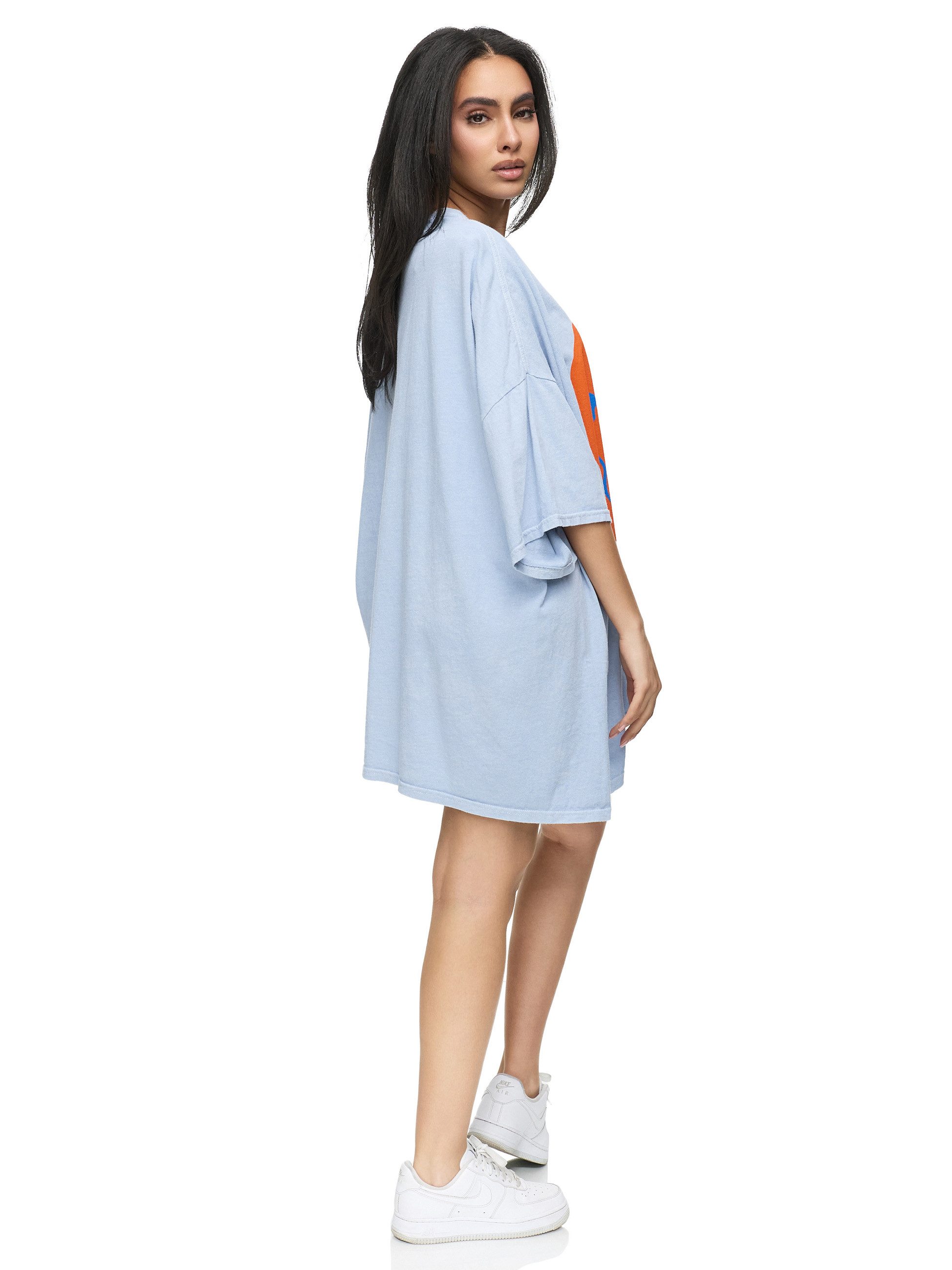 Worldclassca T-Shirt Worldclassca Oversized Print SMILE T-Shirt Sommer Oberteil PRINT - SMILE - OVERSIZED SHIRT