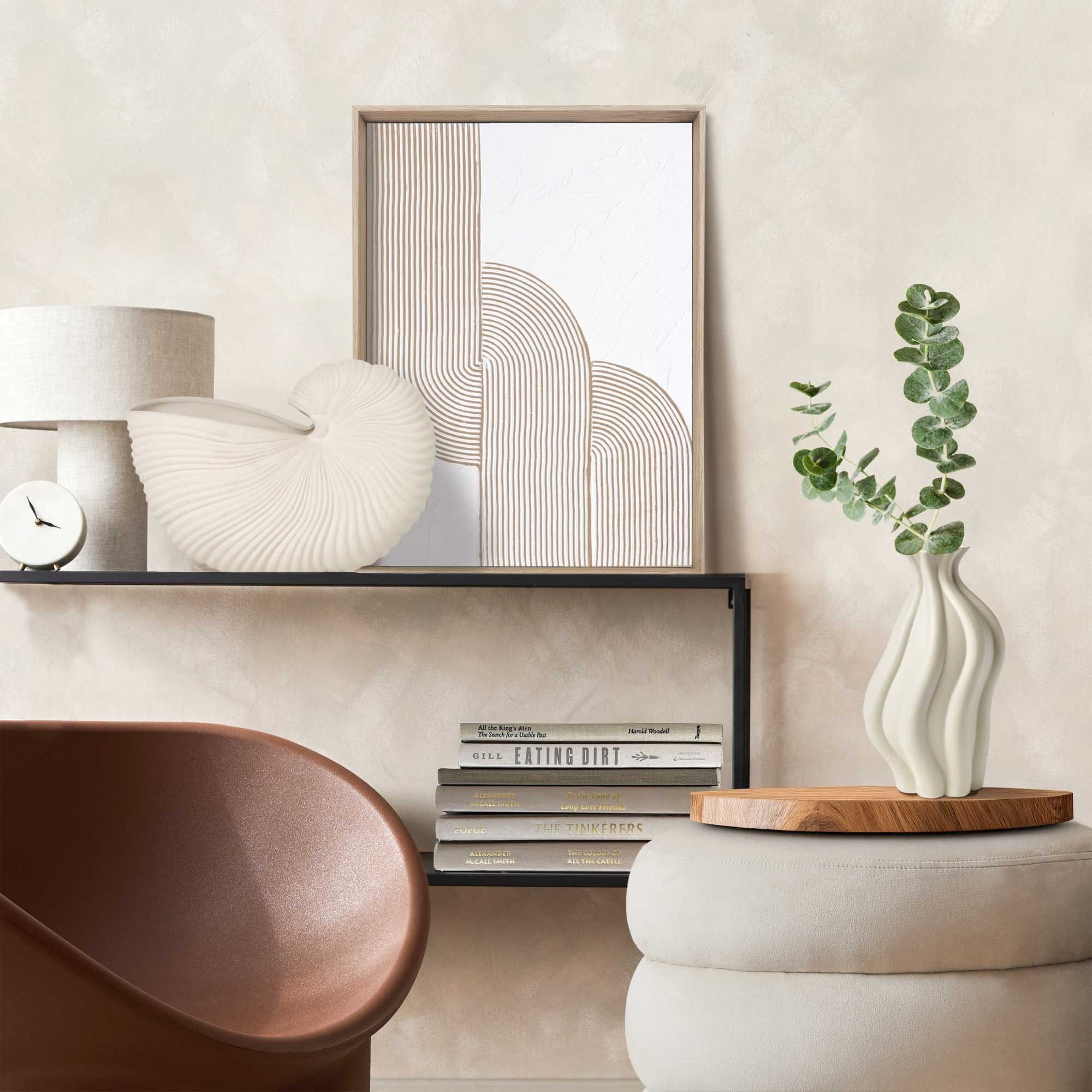 Reinders! Wandbild Schleife, Wohnzimmer - Beige - MDF - Abstrakt - 30x40 cm günstig online kaufen