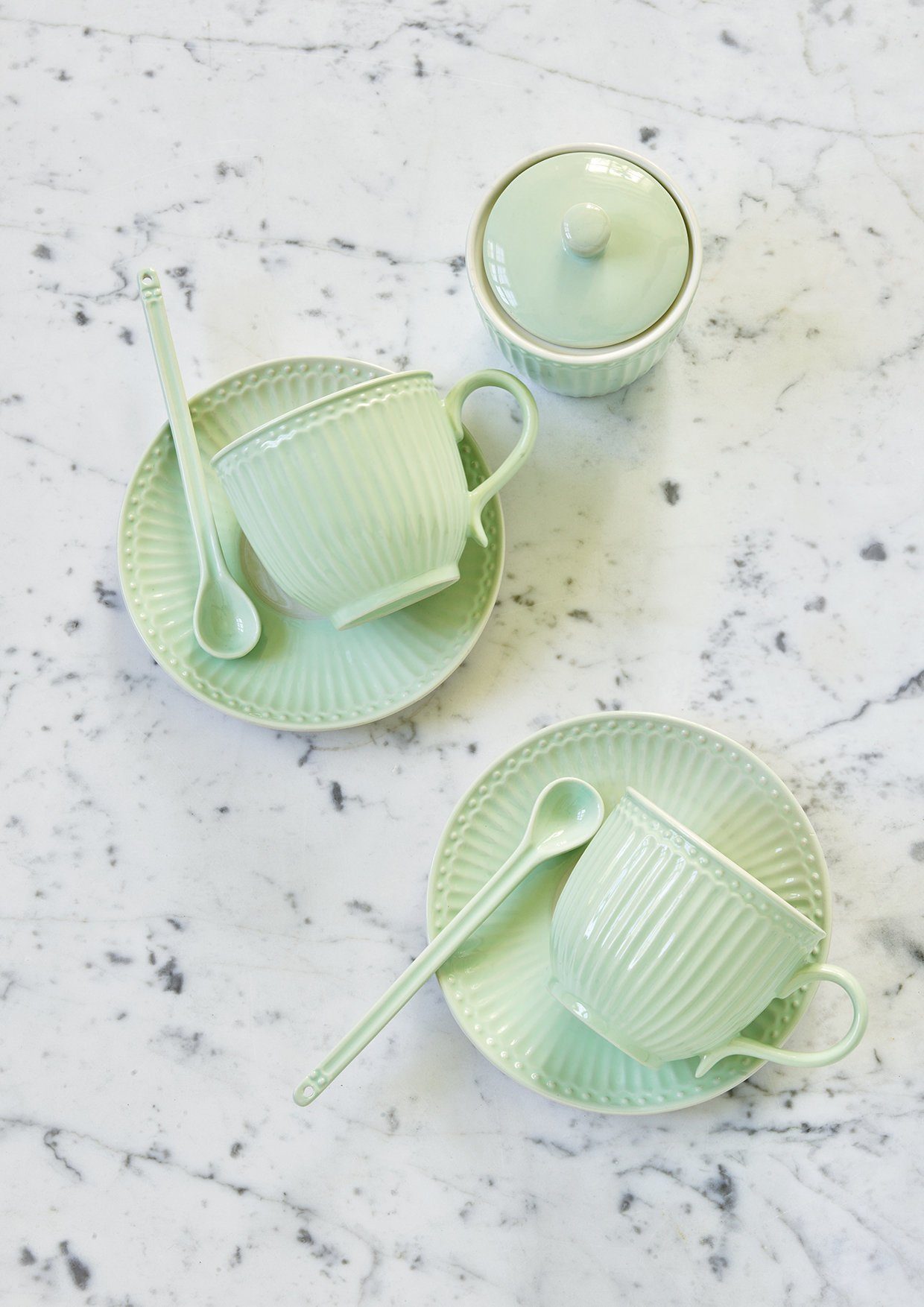 & Alice, Steinware pale blue Unter Greengate Tasse