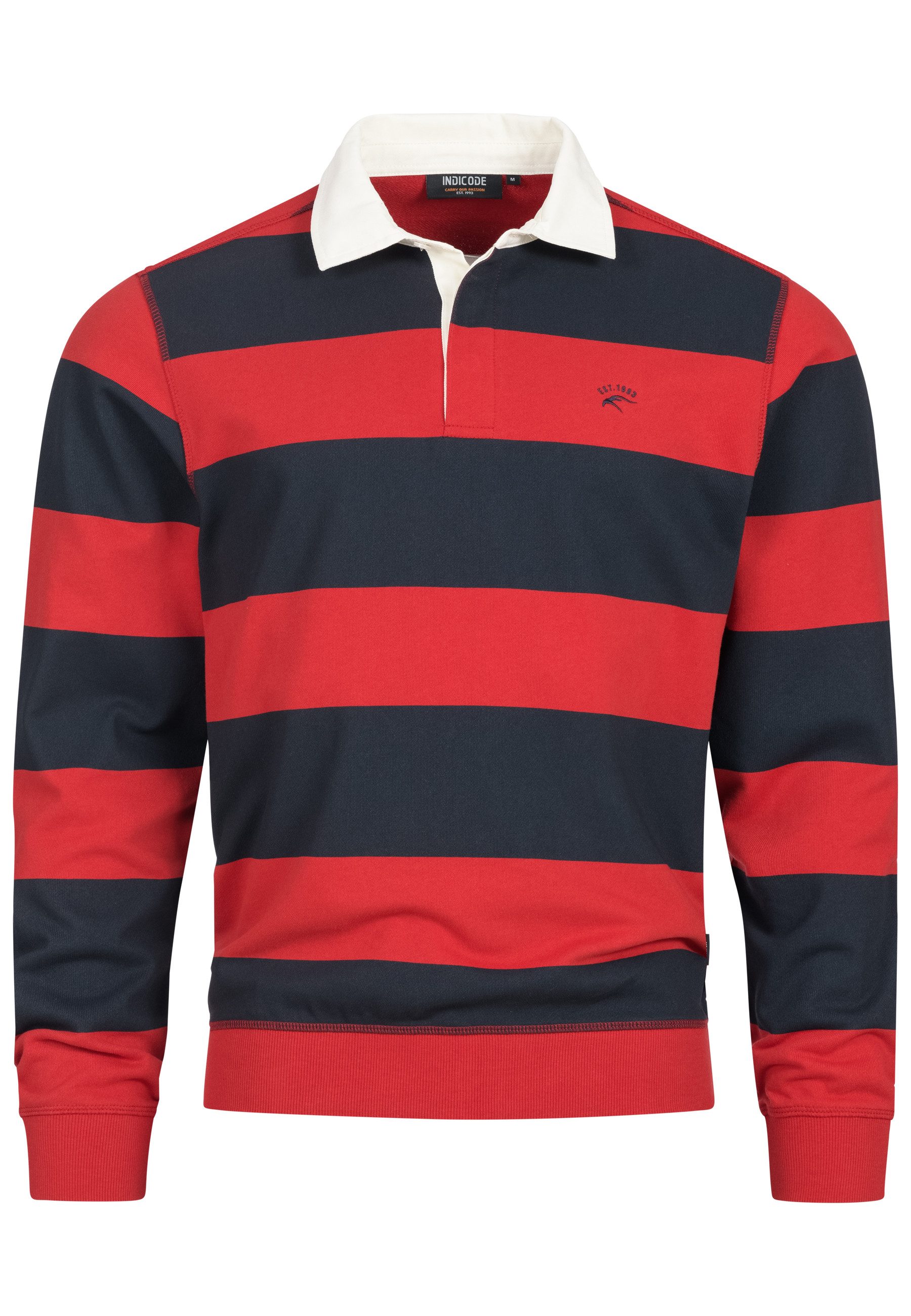Indicode Langarmshirt Herren INDinaro Shirt Langarm Herrenshirt Klassisches günstig online kaufen