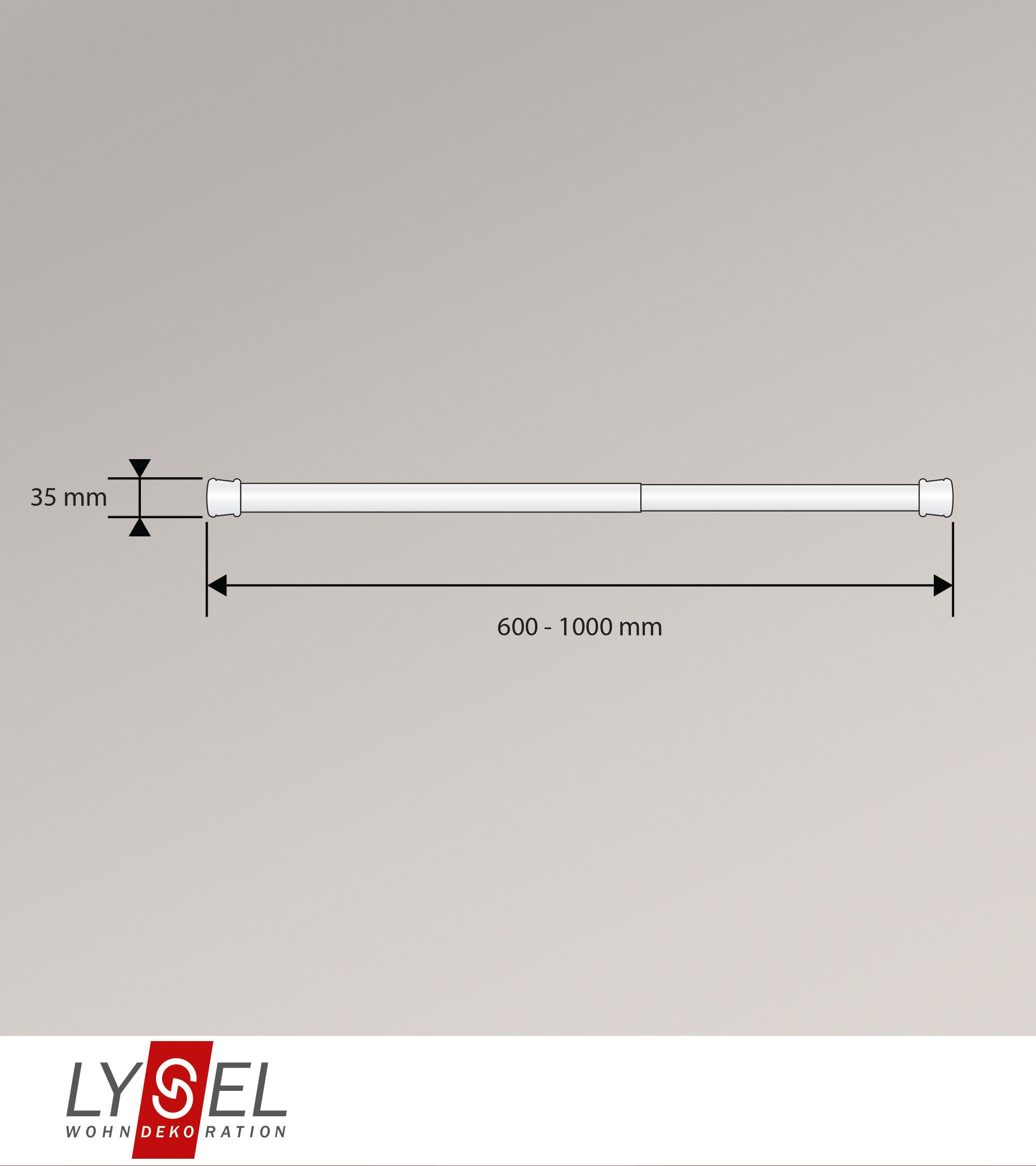 LYSEL® Gardinenstange Spannstange, L 60-100 cm günstig online kaufen