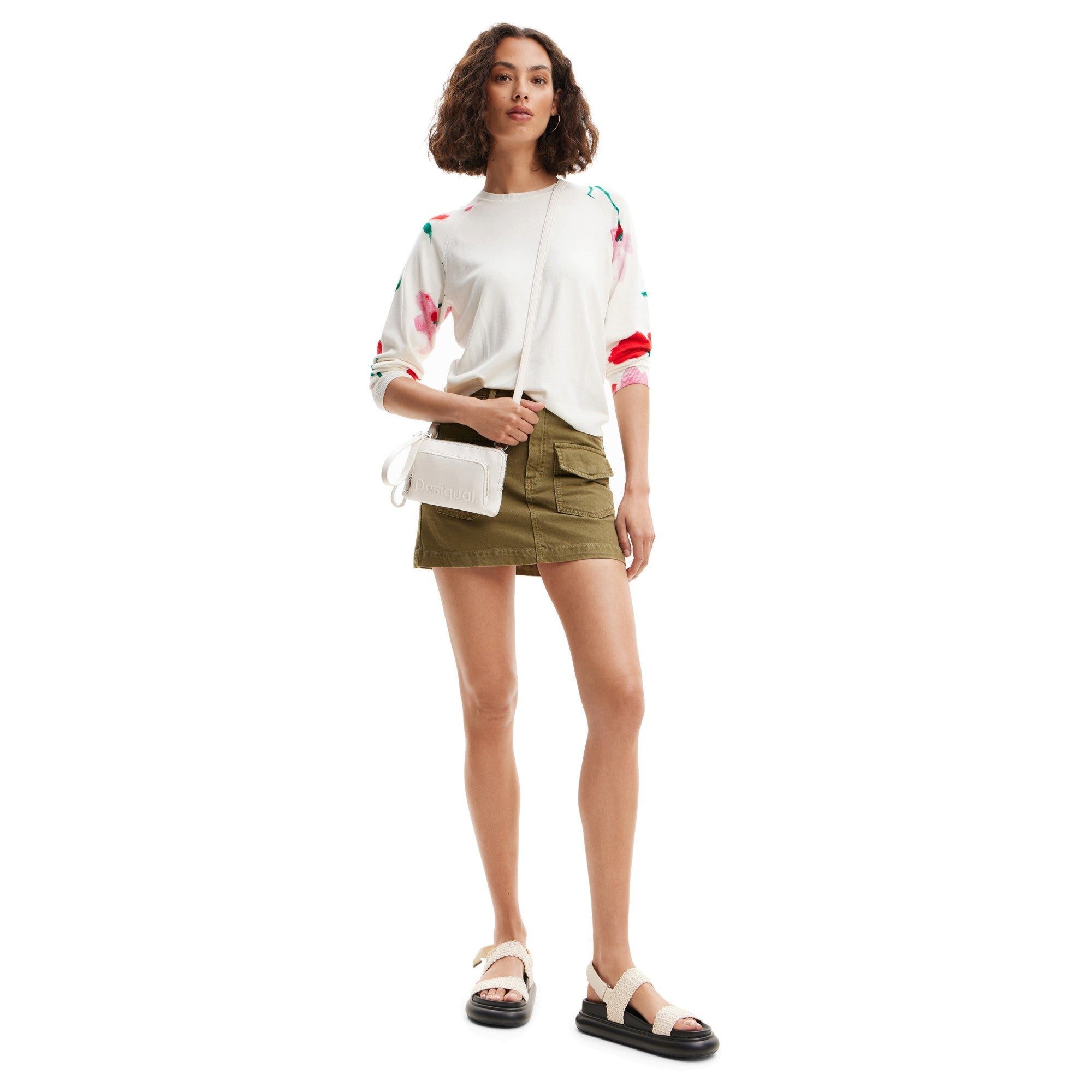 Desigual Umhängetasche Half Logo 24 Lisa - Umhängetasche 20 cm (white)