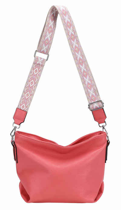 ITALYSHOP24 Schultertasche Damen Tasche Shopper Crossbody Gürteltasche, Handtasche, Umhängetasche, Hobo Bag