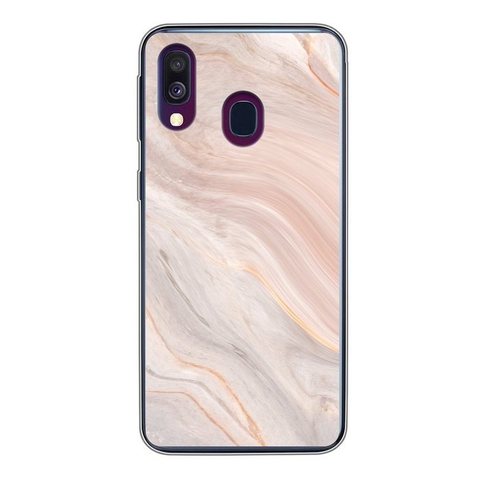 MuchoWow Handyhülle Marmor - Muster - Pastell - Abstrakt - Marmoroptik - Luxe Handyhülle Samsung Galaxy A40 Smartphone-Bumper Print Handy