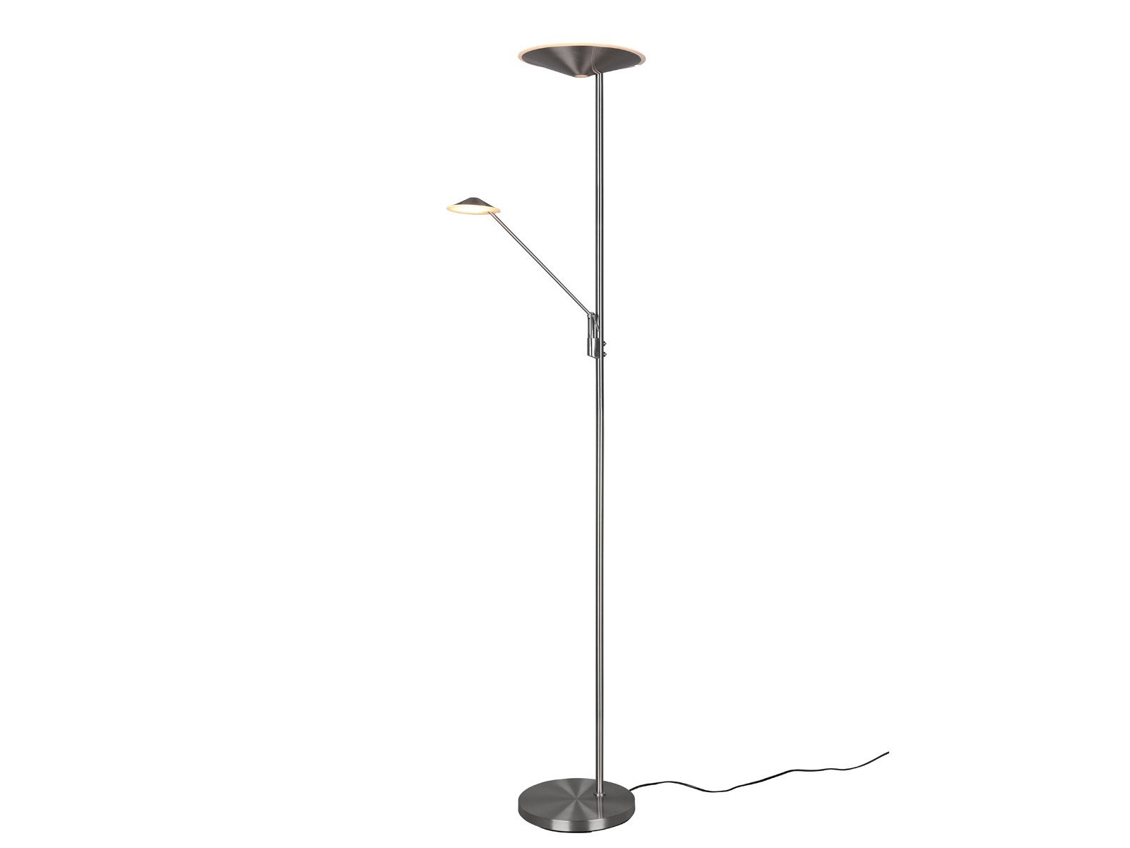 TRIO Leuchten LED Аплайтер, Memoryfunktion Dimmfunktion, LED fest integriert, Stufenlos dimmbar über Sensordimmer., Warmweiß, Neutralweiß, Große Stehlampe mit Lese-Lampe, Lichttemperatur einstellbar, H: 180cm