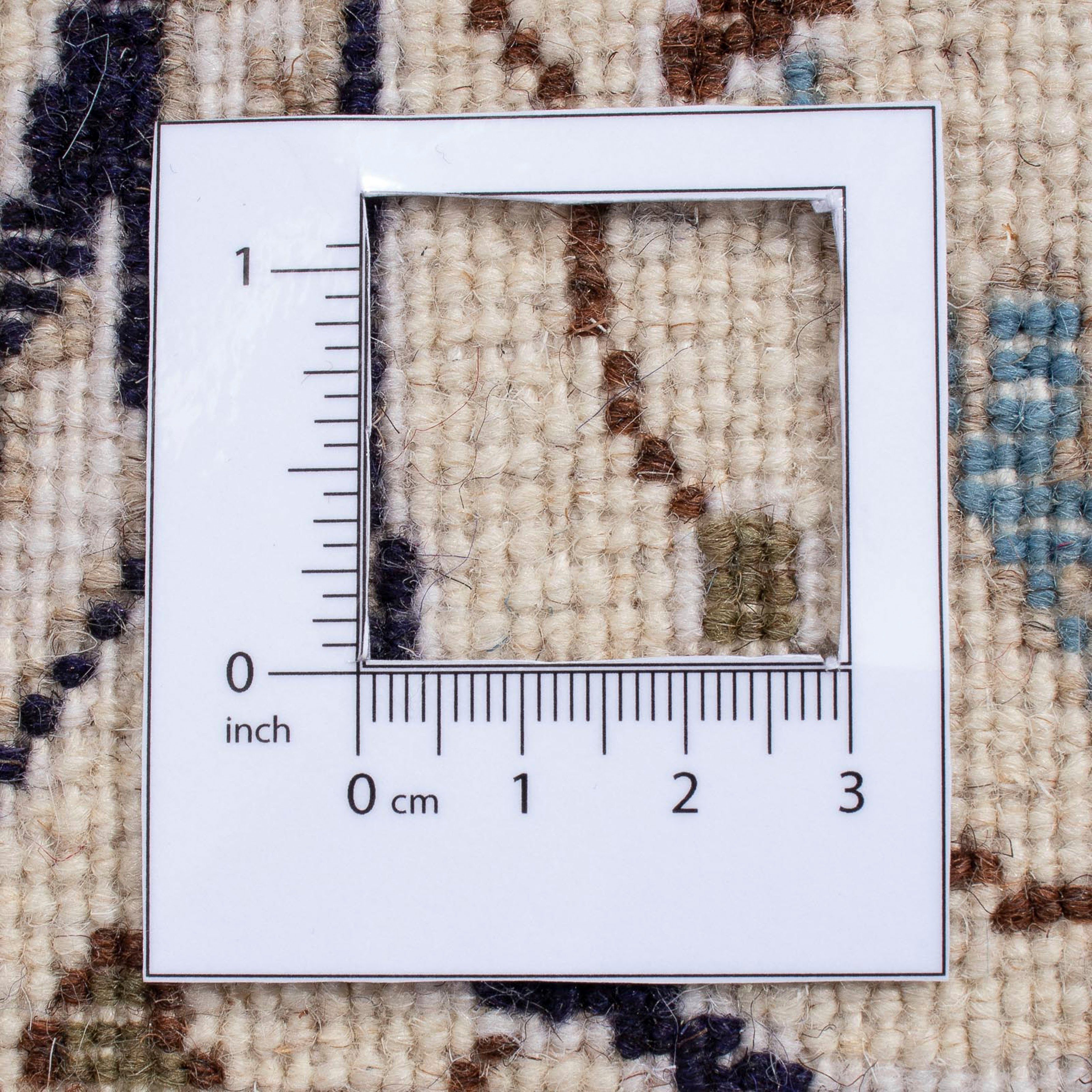 Orientteppich Perser - Nain quadratisch, mit 10 morgenland, cm 193 Wohnzimmer, quadratisch - 205 Höhe: blau, x Handgeknüpft, mm, Zertifikat Einzelstück 
