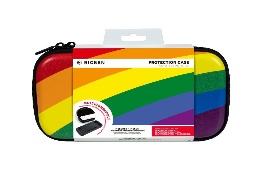 BigBen Nintendo-Schutzhülle für Nintendo Switch / Lite / OLED Tasche Regenbogen Case BB017601