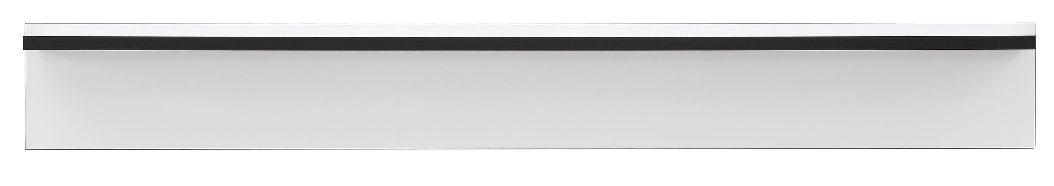 abgesetzte HELA Schwarz 120 Weiß Ariana, | cm Wandboard Kanten, weiß