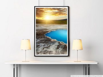 Sinus Art Poster 90x60cm Poster Thermalquelle Blahver bei Hveravellir Island