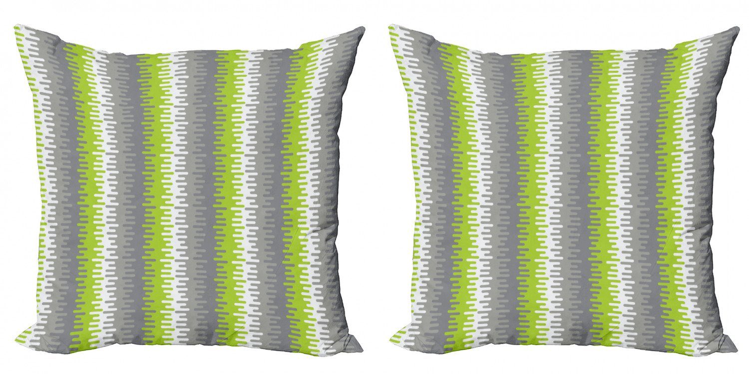 Kissenbezüge Modern Accent Doppelseitiger Digitaldruck, Abakuhaus (2 Stück), Abstrakt Wellenförmige vertikale Streifen