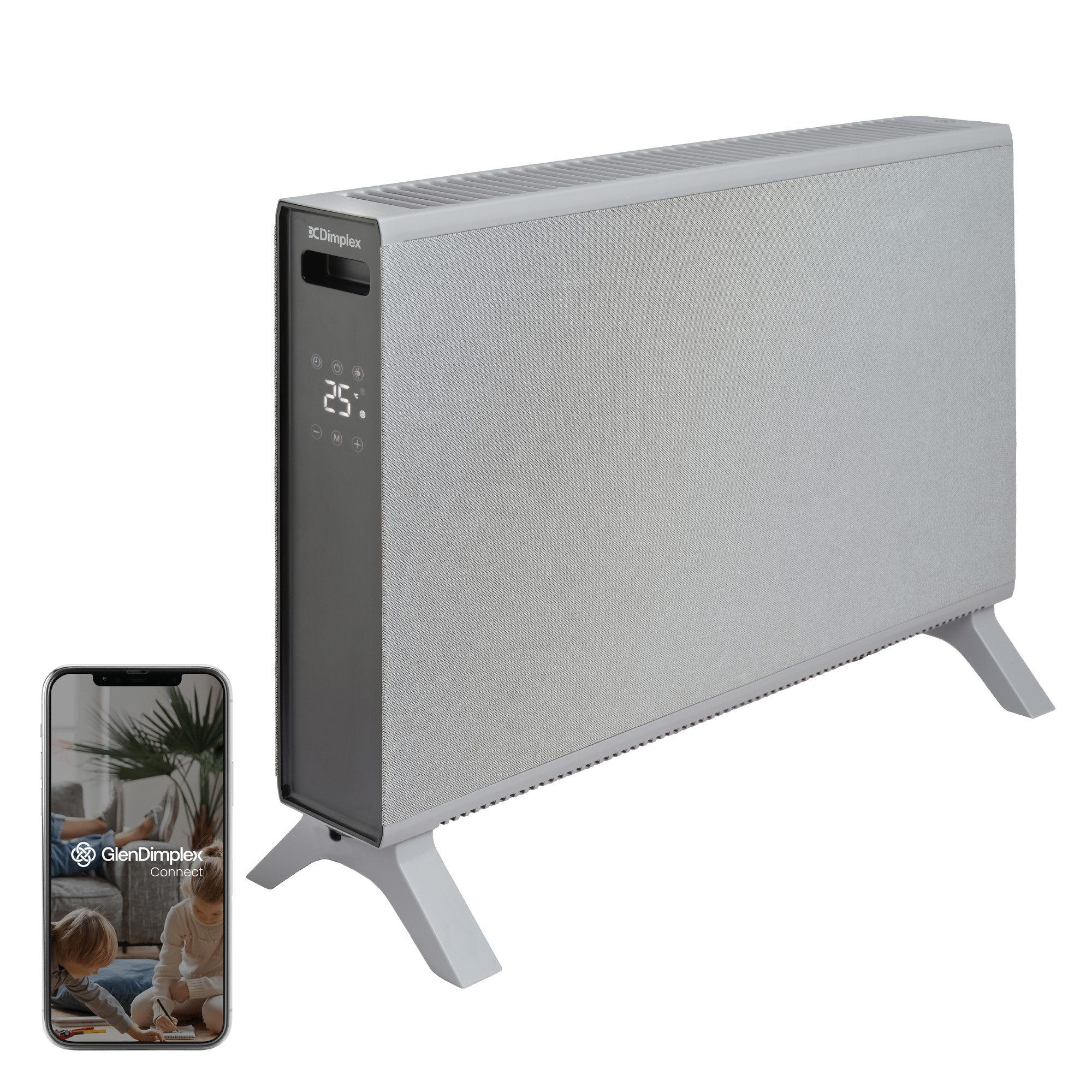 Dimplex Elektro-Heizkörper Dimplex HeatLite TEX+ Konvektorheizung elektrisch 2000 W, WLAN-App, Gr
