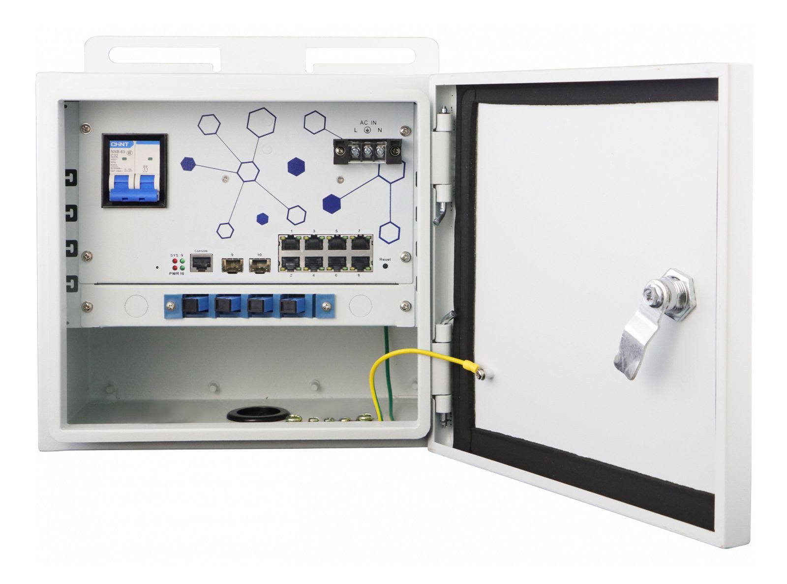 Levelone Switch 10x GE OSW-1061 8x Outputs 802.3at/af PoE - Switch Netzwerk-Switch