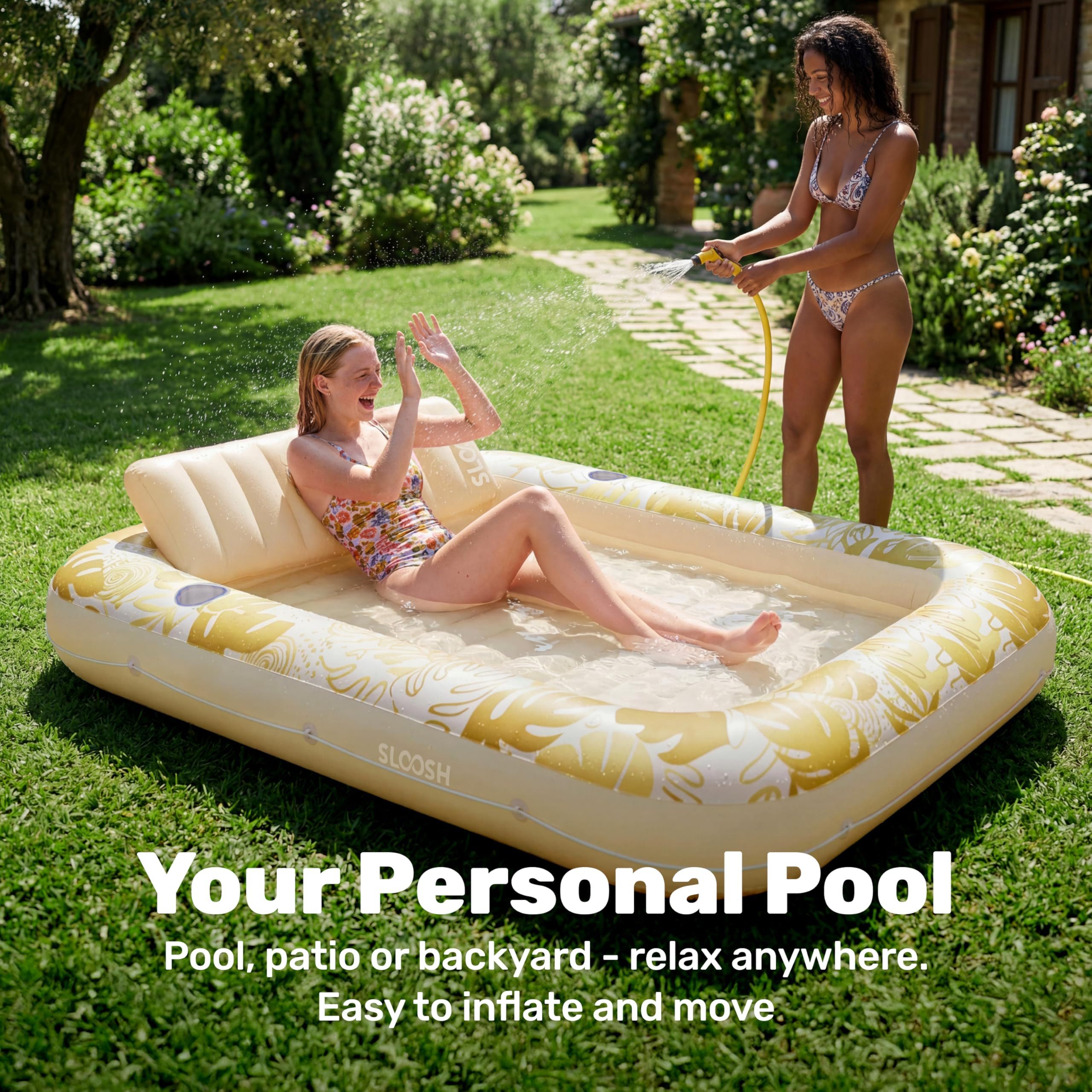 sloosh Luftmatratze SLOOSH Aufblasbare Tanning Pool, aufblasbarer Luftmatratze