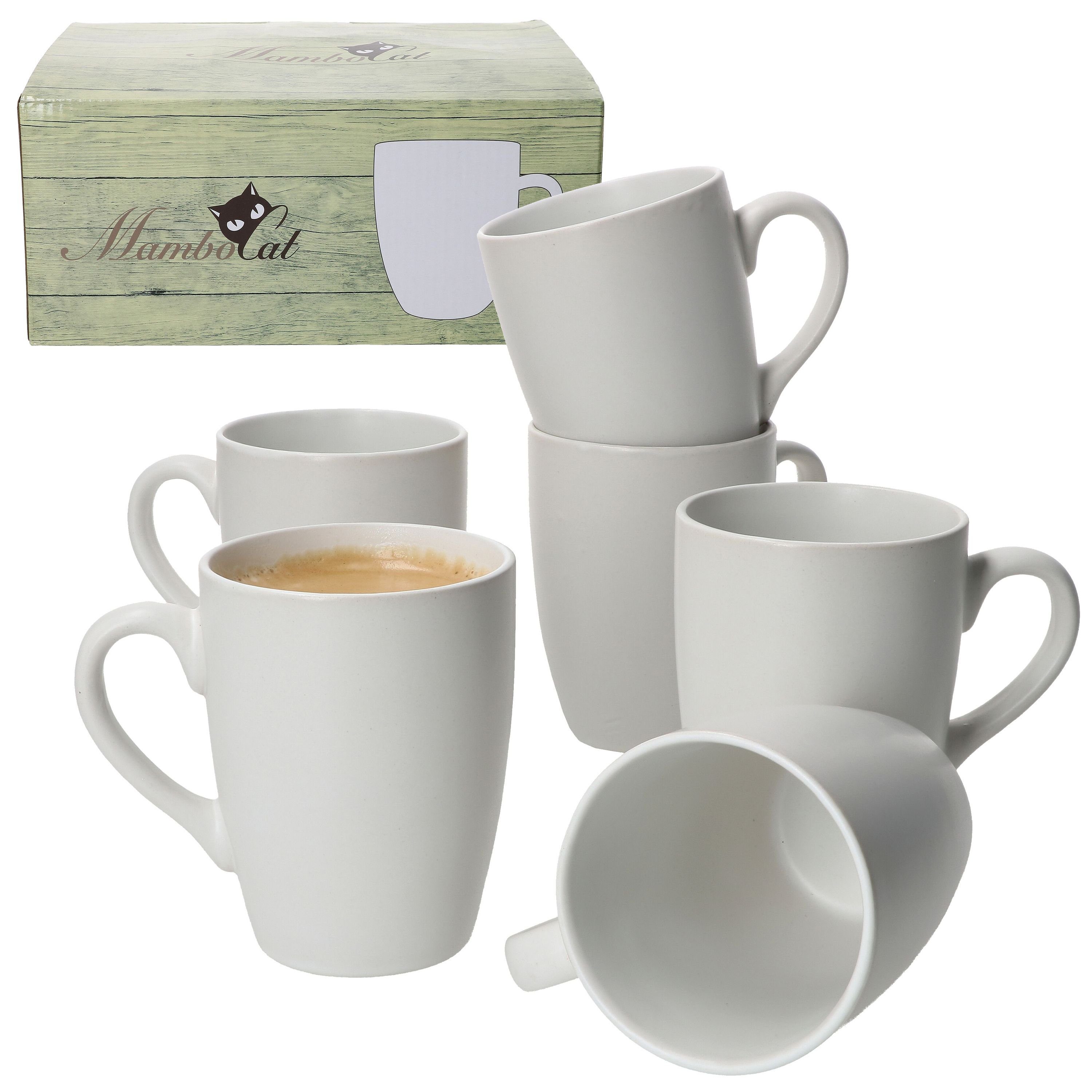 MamboCat Tasse »6er Set Kaffeebecher 340ml White Biata Steingut - 24304304«  online kaufen | OTTO