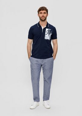 s.Oliver Stoffhose Leinenmix-Chino im Relaxed Fit mit Tapered Leg Durchzugkordel