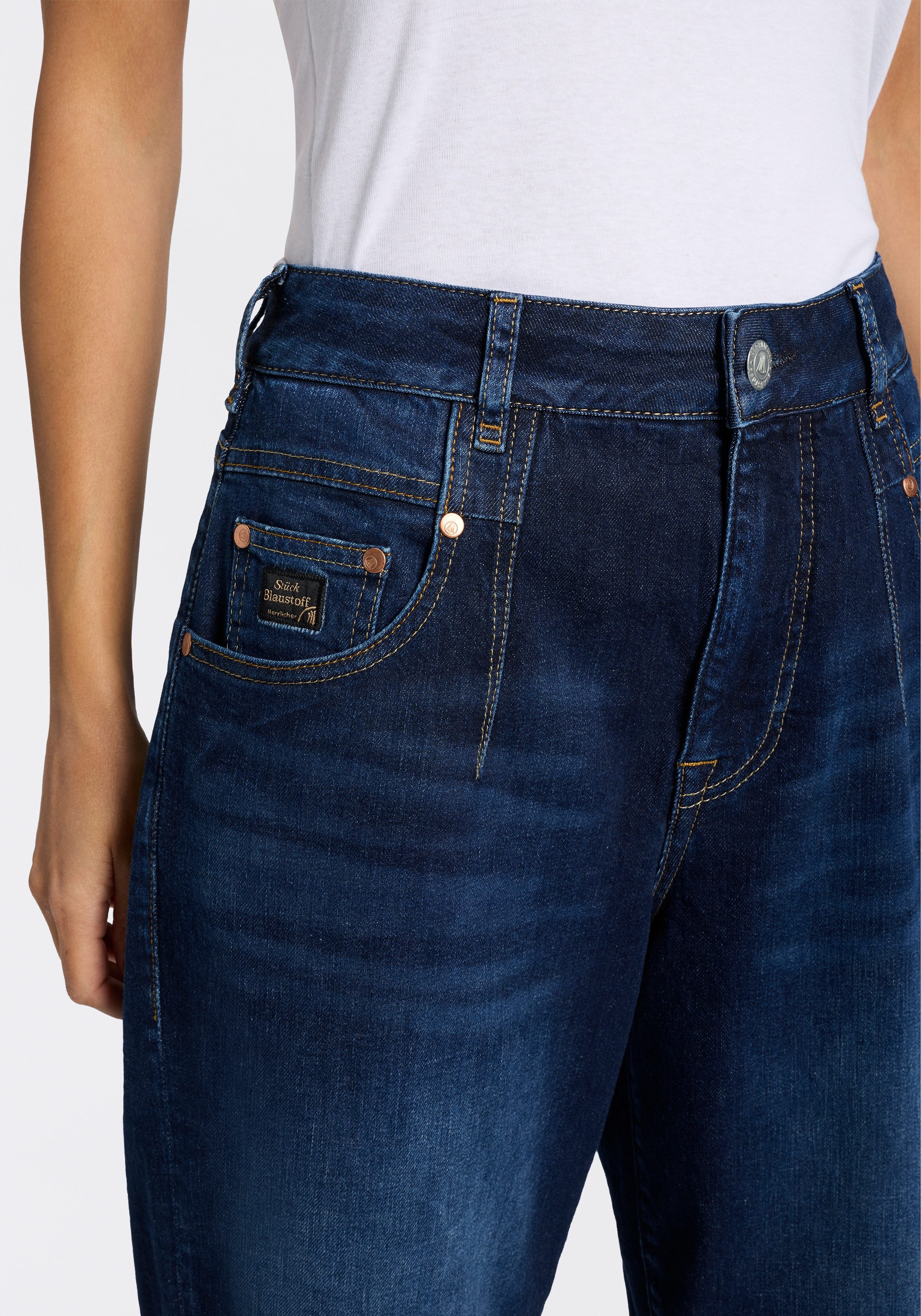 Herrlicher 5-Pocket-Jeans Brooke Denim Stretch im Loose Fit, Cropped-Länge – Bild 3 von 5