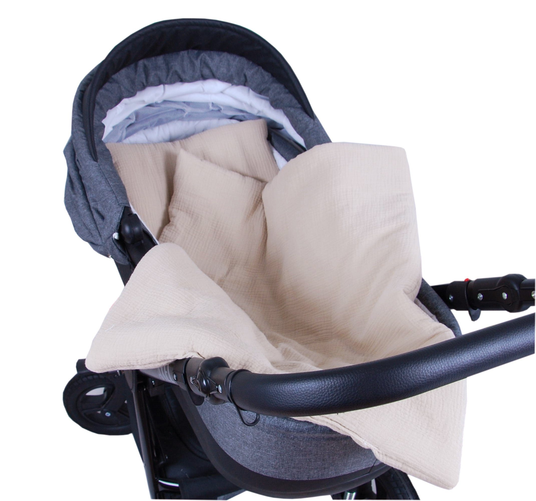 Babydecke BabyLux Babydecke Musselin Kinderwagendecke Kuscheldecke 75x60cm MPM