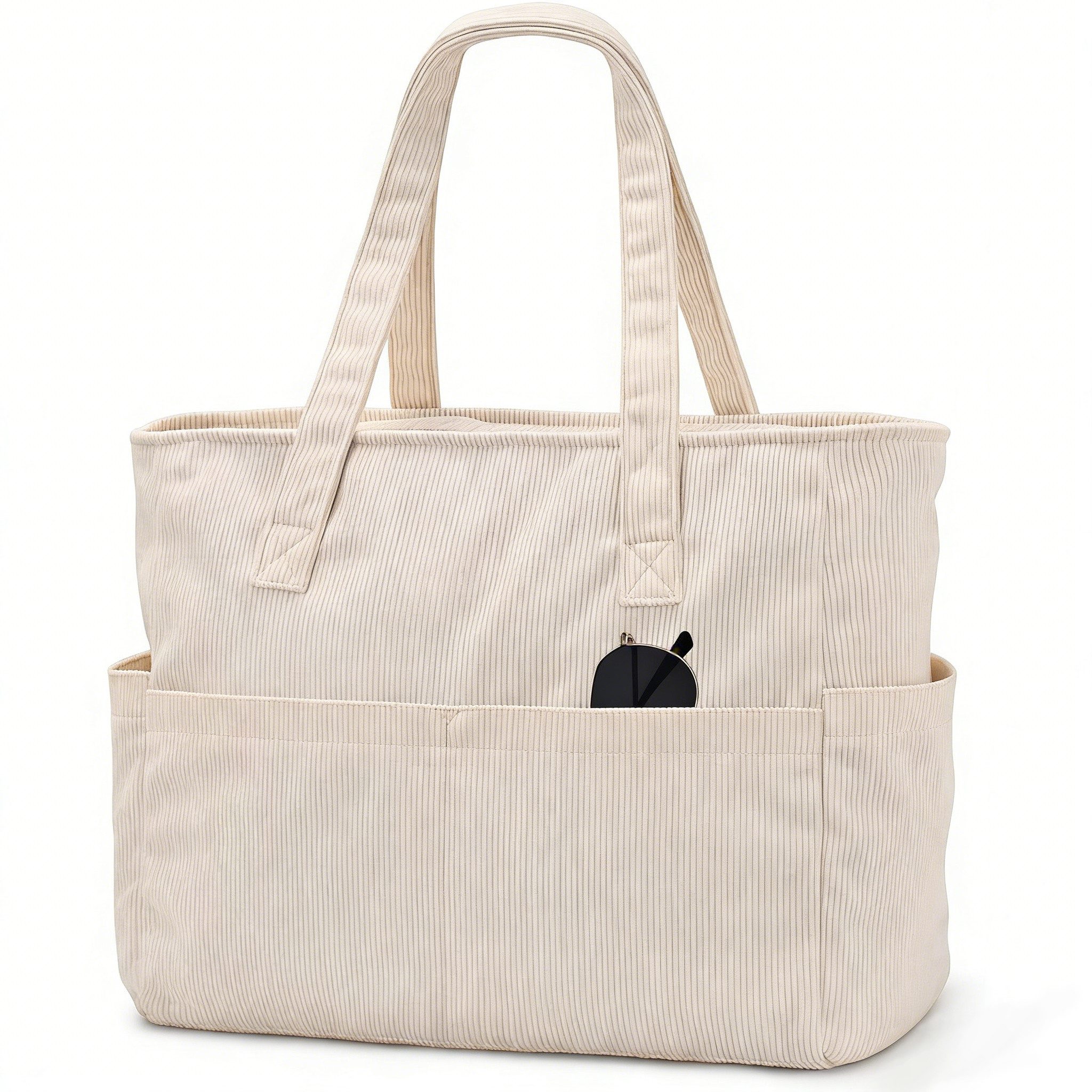 Zaewry Schultertasche Damen-Cord-Schultertasche, große Tragetasche mit viel Stauraum, modische Handtasche für Arbeit, Fitnessstudio, Schule oder Reisen