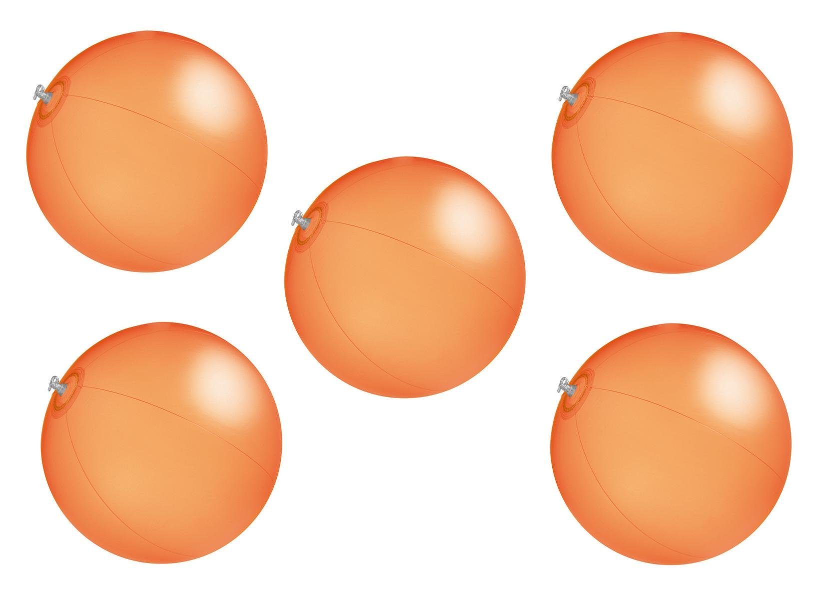 Wasserball 5x Strandball / Wasserball / Farbe: orange