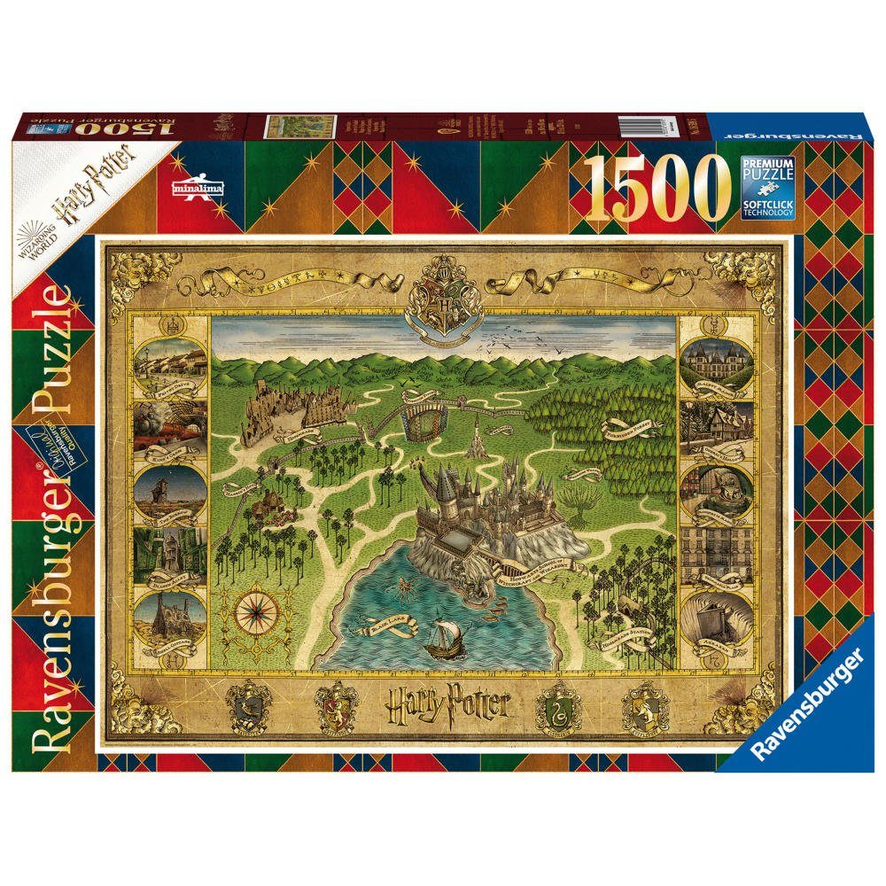 Ravensburger Puzzle Hogwarts Karte Harry Potter 1500 Teile, Puzzleteile