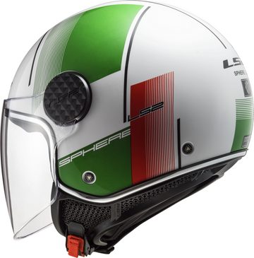 LS2 Motorradhelm LS2 Sphere Lux Firm (Weiß Grün Rot) S (55-56 cm)