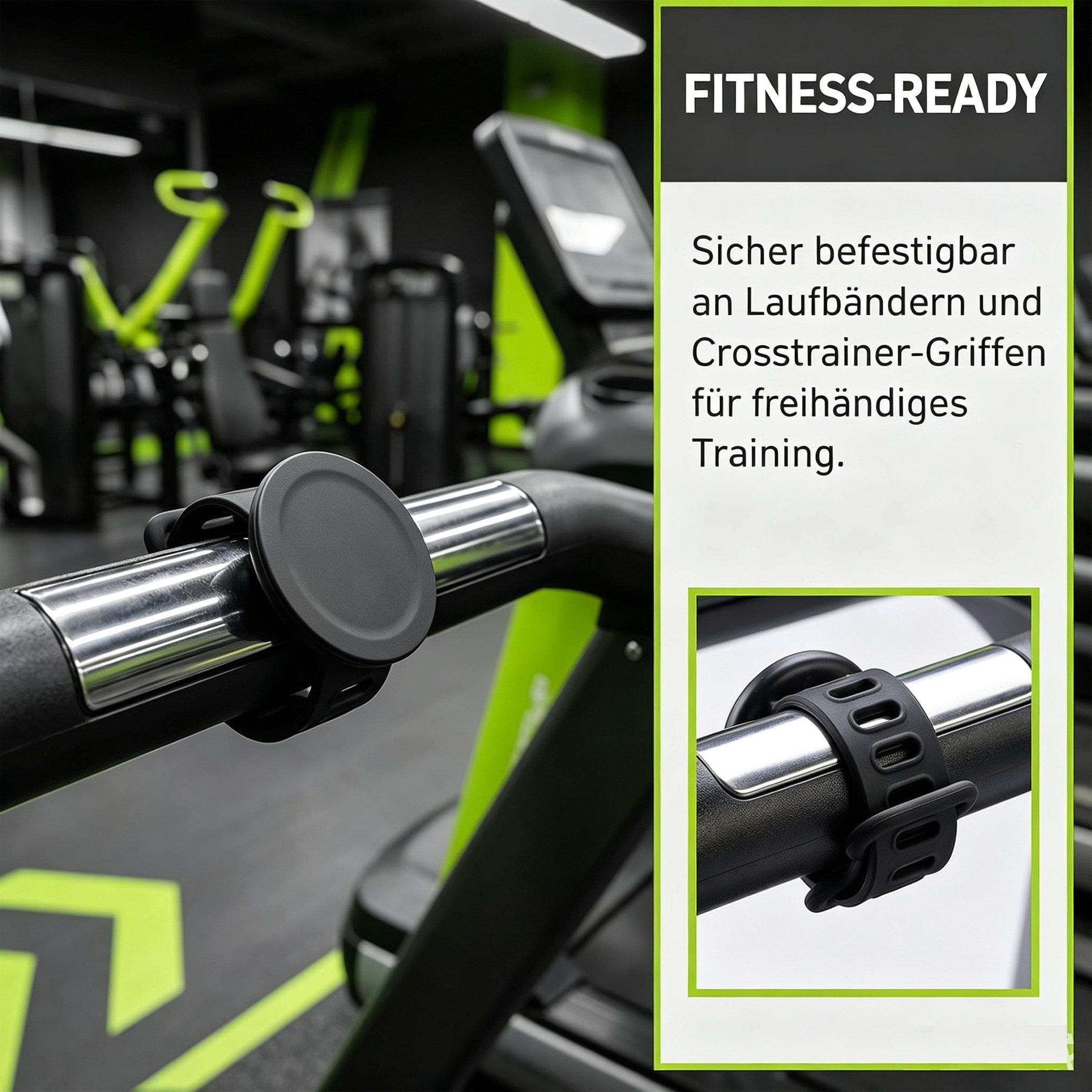 Vornix Smartphone-Halterung Magsafe Handyhalterung,Handyhalter mit Verstellbarem Silikonarmband, (Handyhalterung für Handgelenk, verstellbares schwarzes Armband – Bild 5 von 5