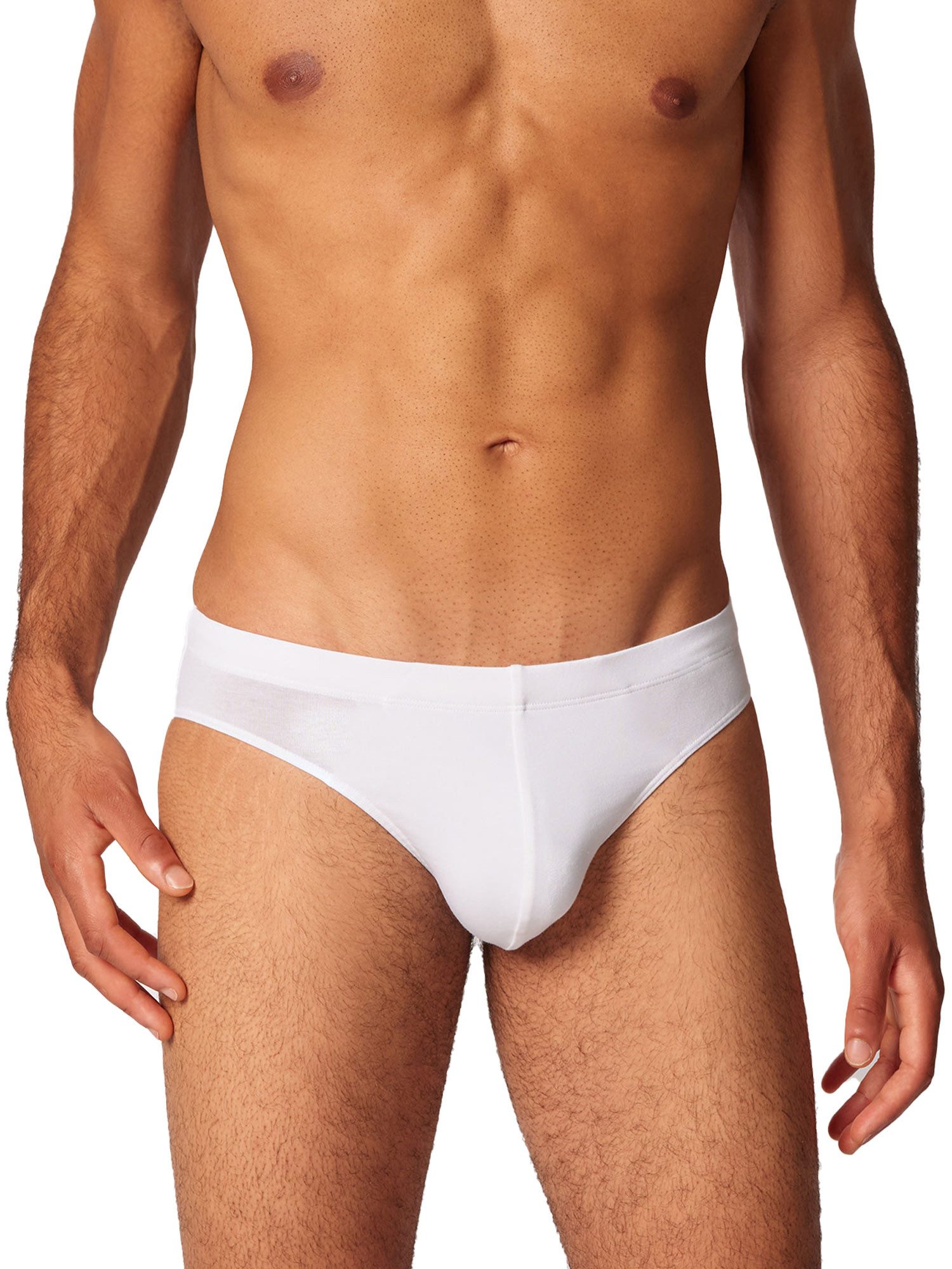 Skiny Slip Herren Brasil Slip 2er Pack Cotton Multipack (Spar-Set, 2-St) hoher Baumwollanteil, genähte elastische Beinabschlüsse