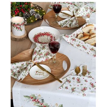 IHR Dekoschale Porzellanschale Cynthia Wreath Cream Ilex Stechpalme Weihnachten Gedeckter Tisch 300ml Schale
