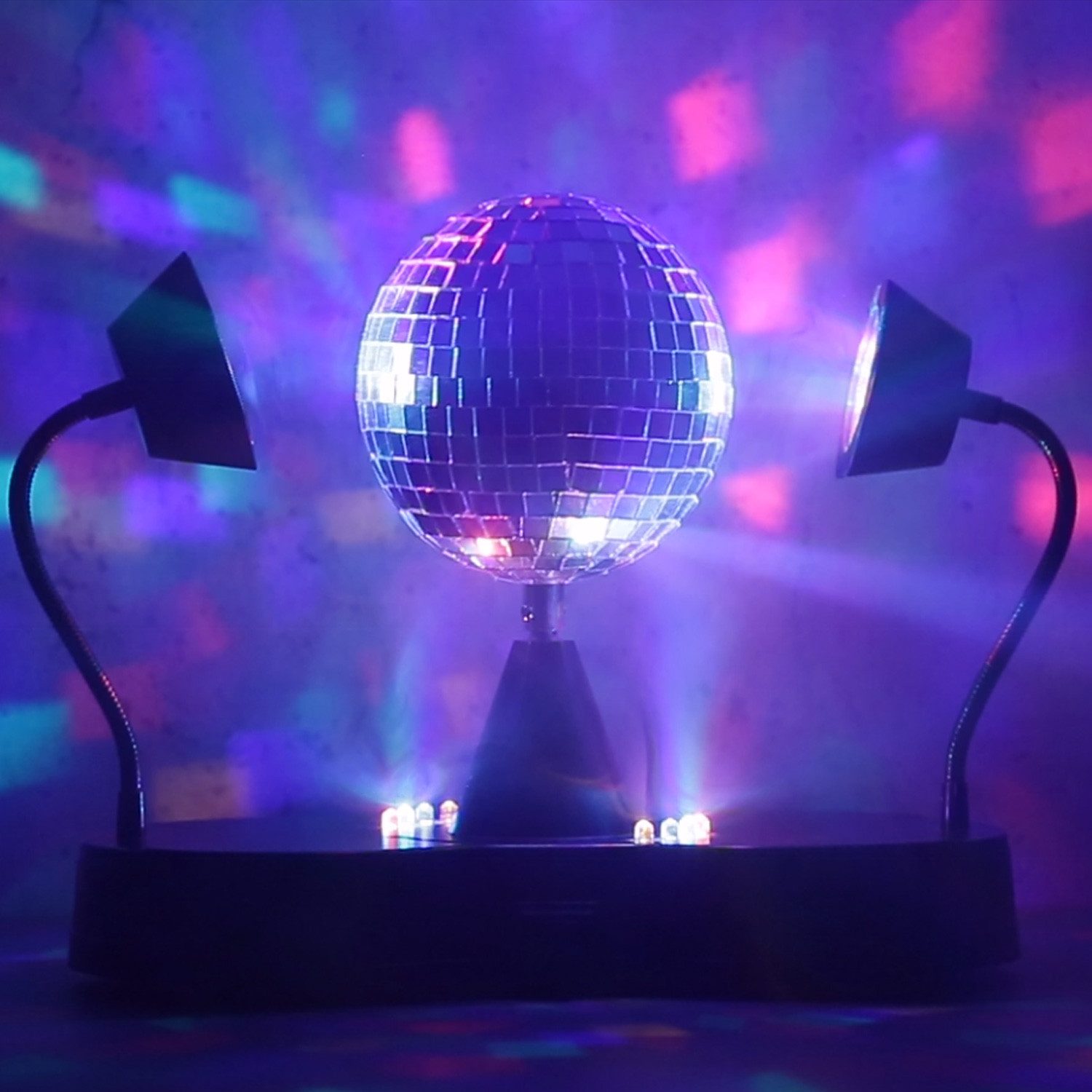 SATISFIRE Discolicht Spiegelkugel 2 LED Schwanenhals günstig online kaufen