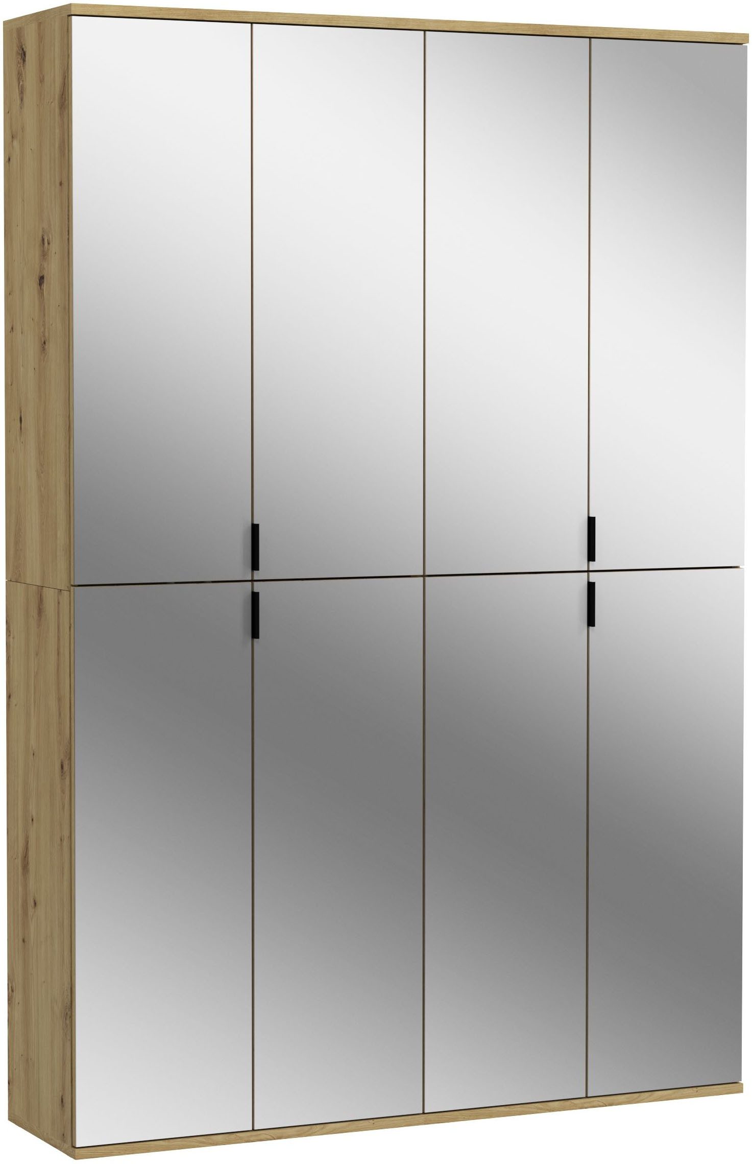 Home affaire Garderoben-Set TRONDHEIM, 2-teilig, Breite 122cm, individuell platzier- & erweiterbar, (Set, 2-St., bestehend aus: 2x Garderobenschrank breit), Garderobenschrank, Kleiderschrank, Schrankkombination, Garderobe