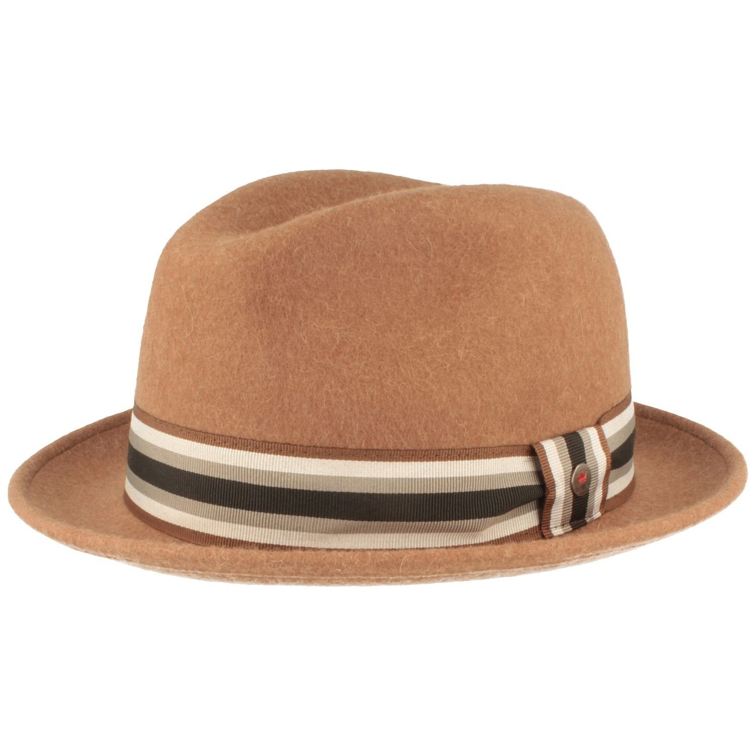 Balke Filzhut Trilby Naturproduckt aus Wolle/bunte Ripsband Garnitur