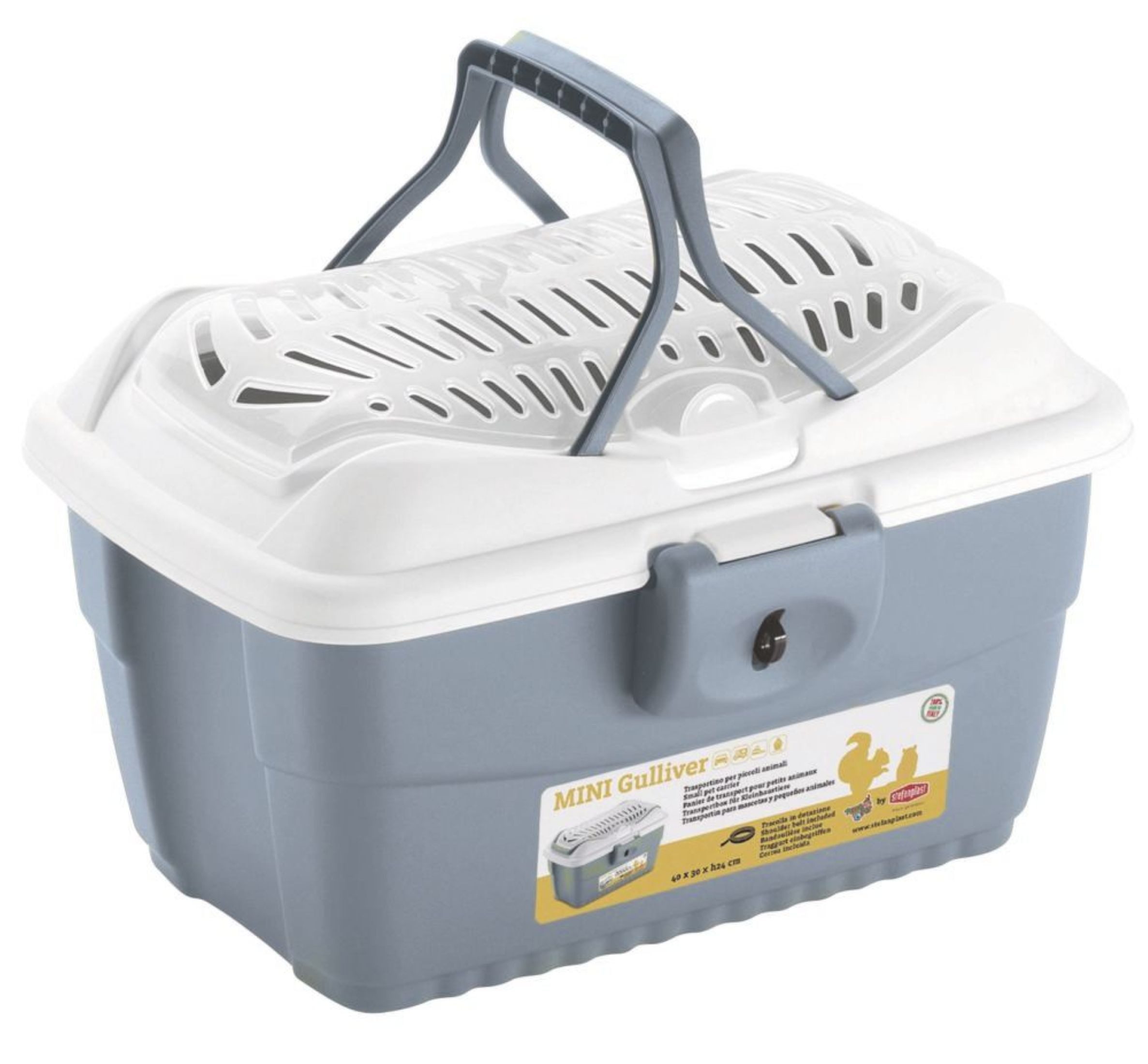 Kerbl Tiertransportbox Kerbl Mini Gulliver Transportbox für Kleintiere blau 40x30x24cm 81776