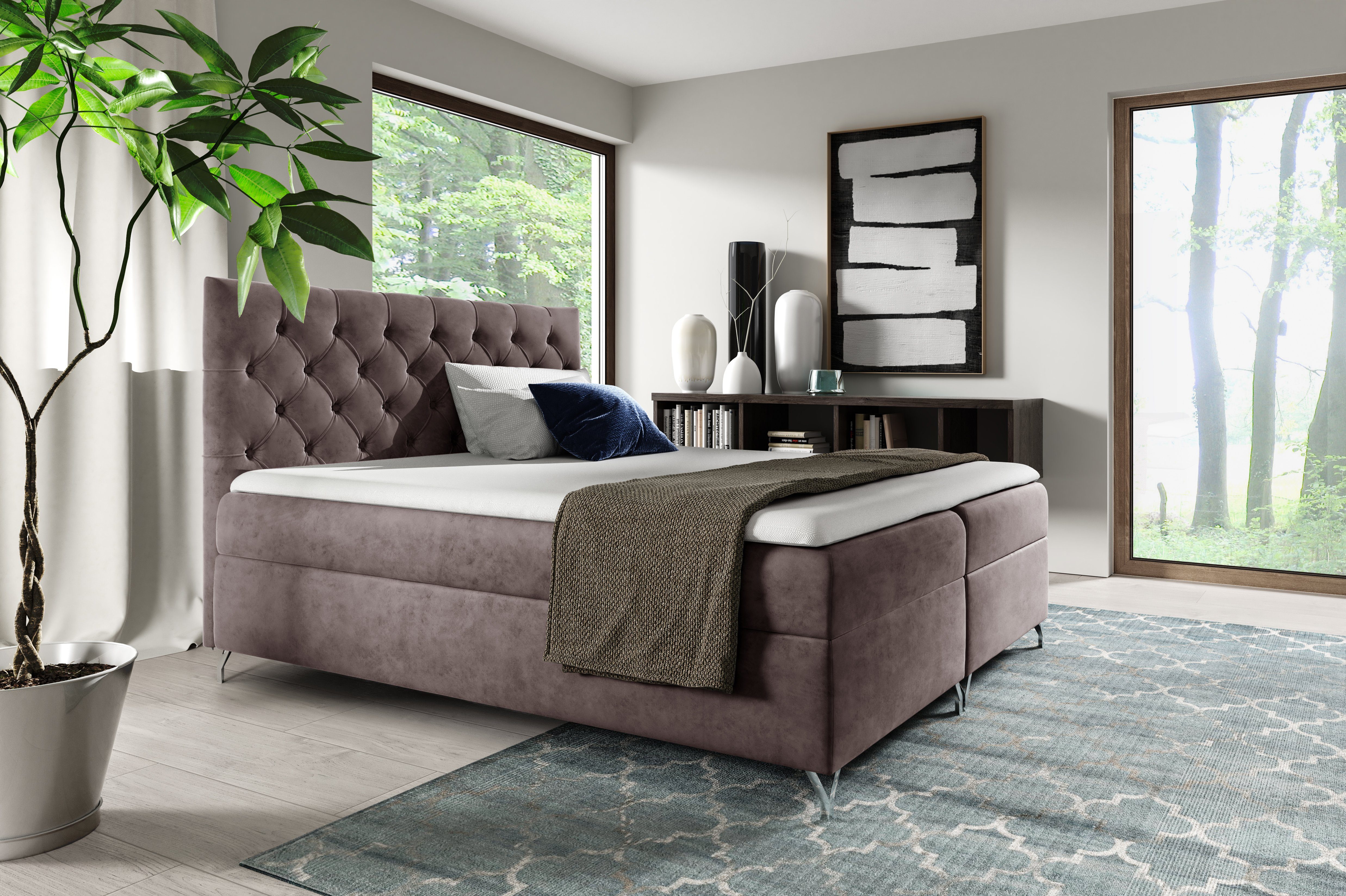 yourhouse24 Boxspringbett Guliette (mit zwei Bettkästen, günstig online kaufen