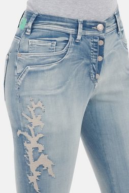 Recover Pants Slim-fit-Jeans Jessi mit Stickereien