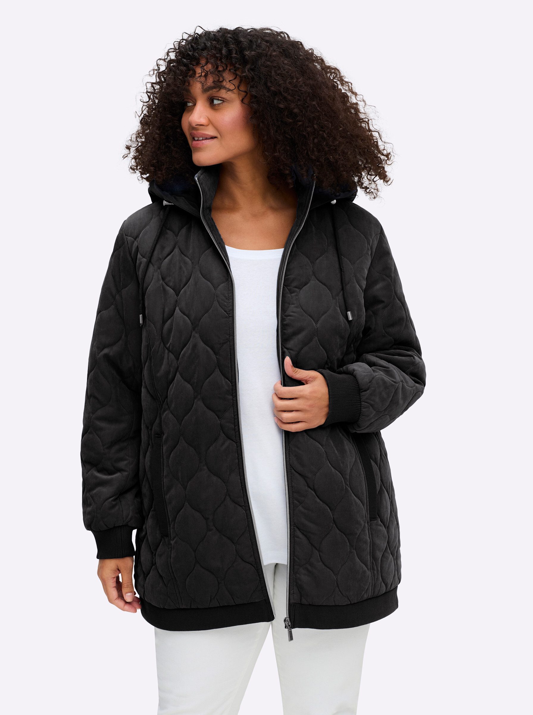 Sheego Allwetterjacke Steppjacke Langarm