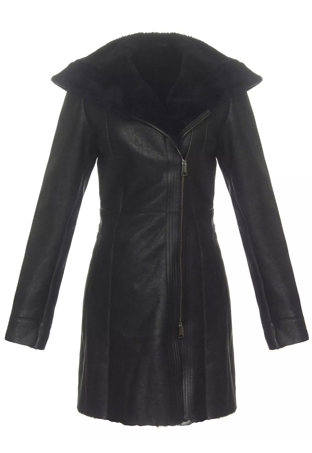 Hollert Wintermantel Damen Lammfellmantel Kate mit Kapuze günstig online kaufen