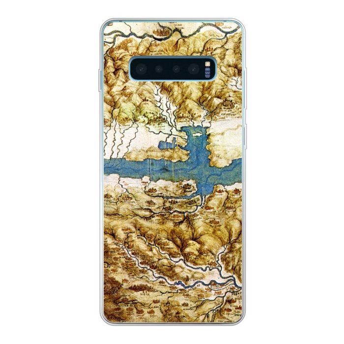 MuchoWow Handyhülle Toskana - Leonardo da Vinci Phone Case Handyhülle Samsung Galaxy S10+ Silikon Schutzhülle