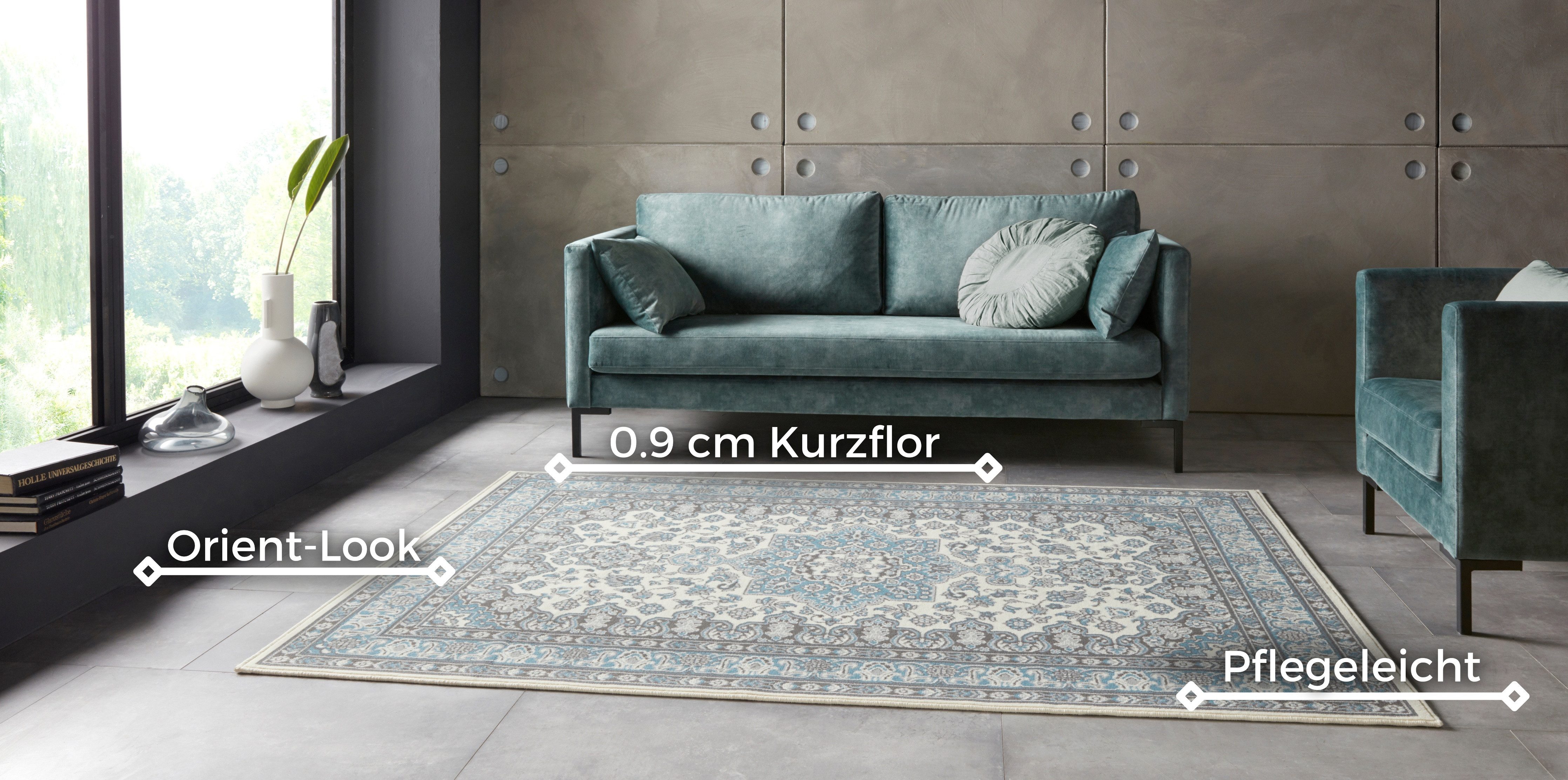 HANSE Home Teppich Parun Täbriz, rechteckig, Höhe: 9 mm, Kurzflor, Orient, Läufer, Vintage, Esszimmer, Wohnzimmer, Flur