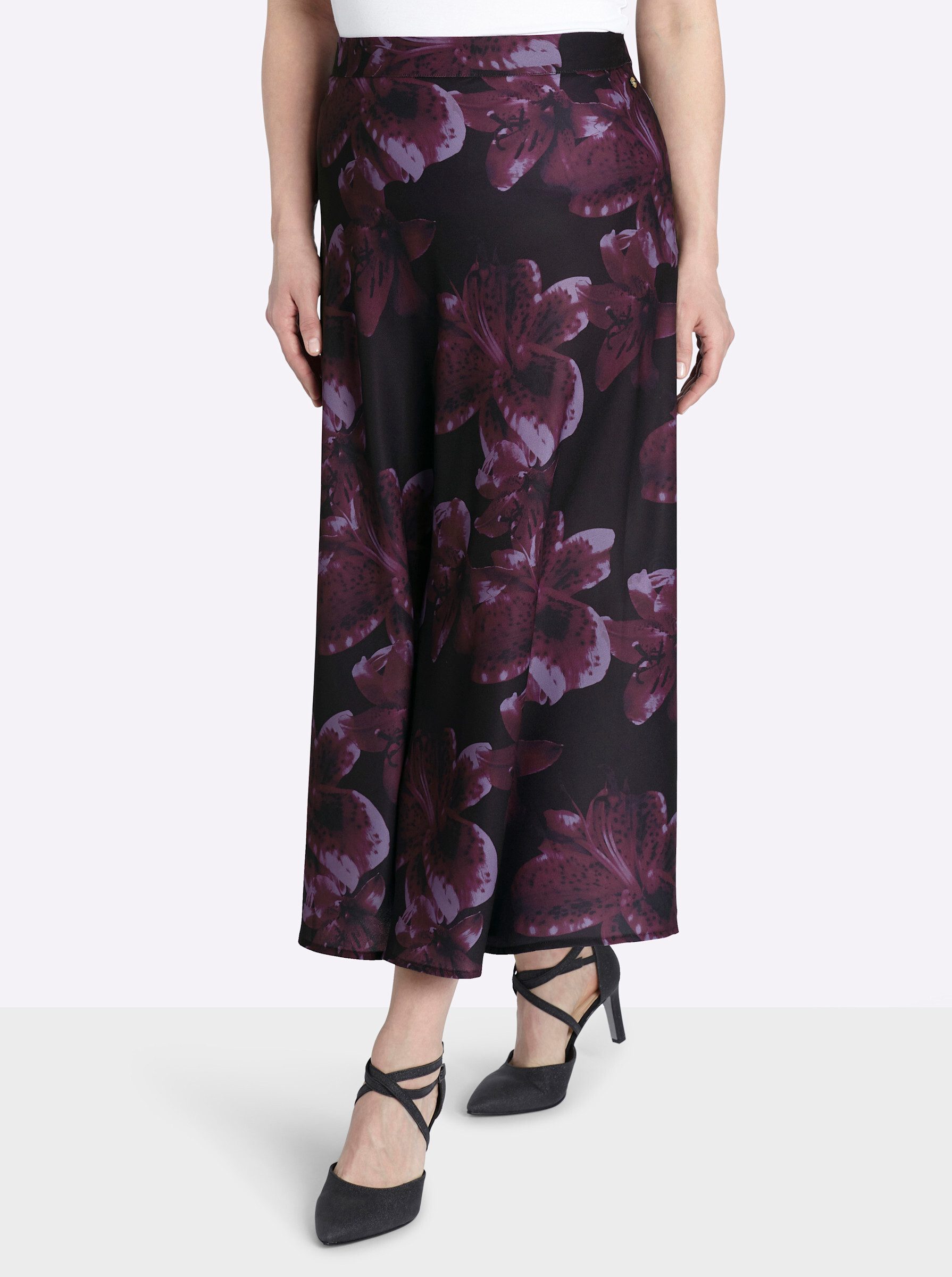 Sheego A-Linien-Rock Satin-Rock