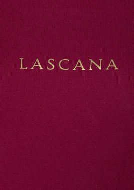 LASCANA T-Shirt (2er-Pack) mit goldenem Logodruck